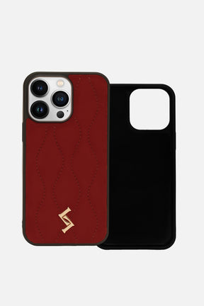 iPhone Case - Puffer Diamond Curves Monogram™ - Red