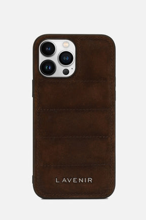Iphone Puffer Case - Quilted - Brown