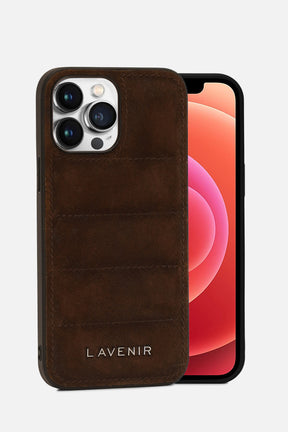 Iphone Puffer Case - Quilted - Brown