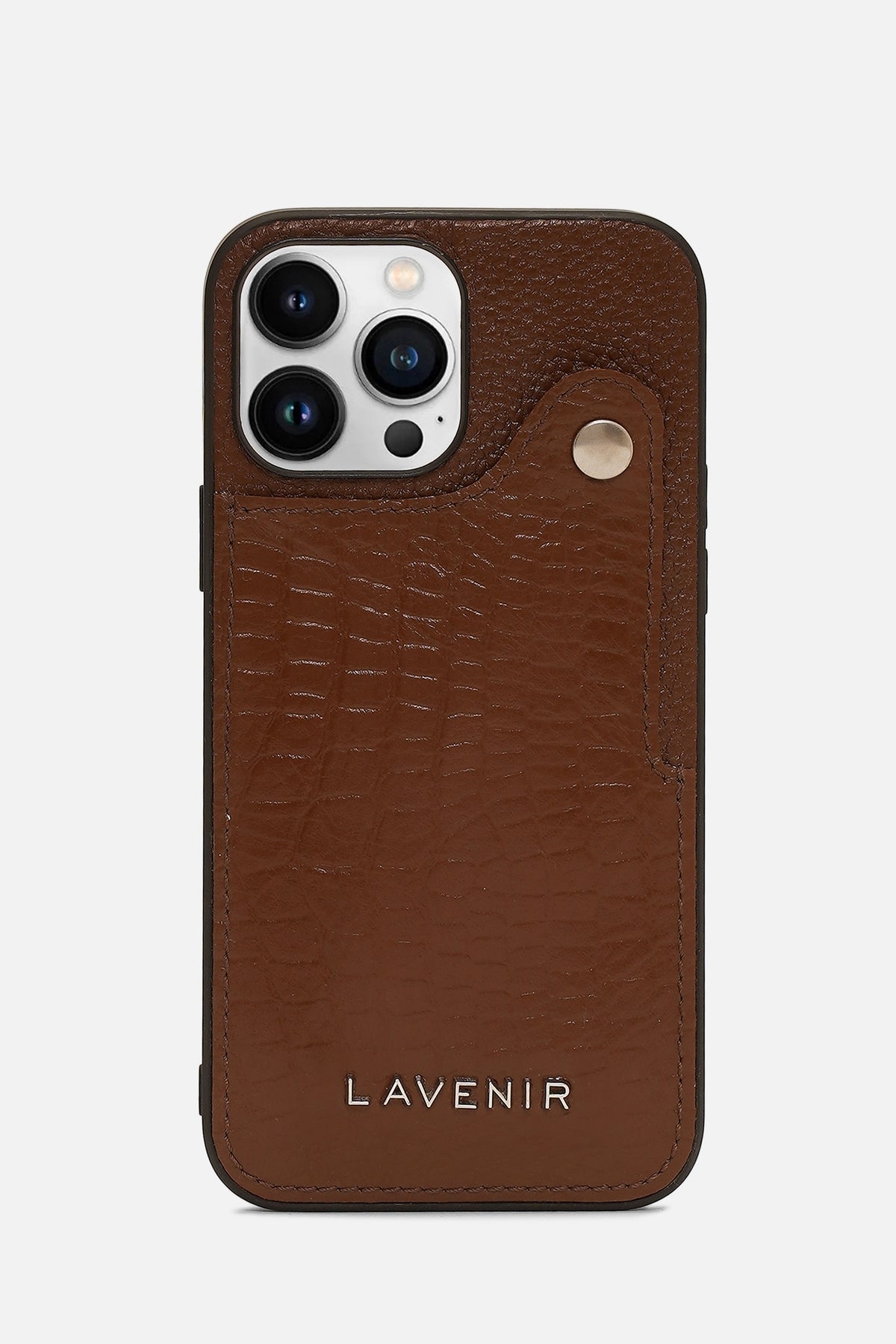 iPhone Case - Poppers Card Pocket - Brown