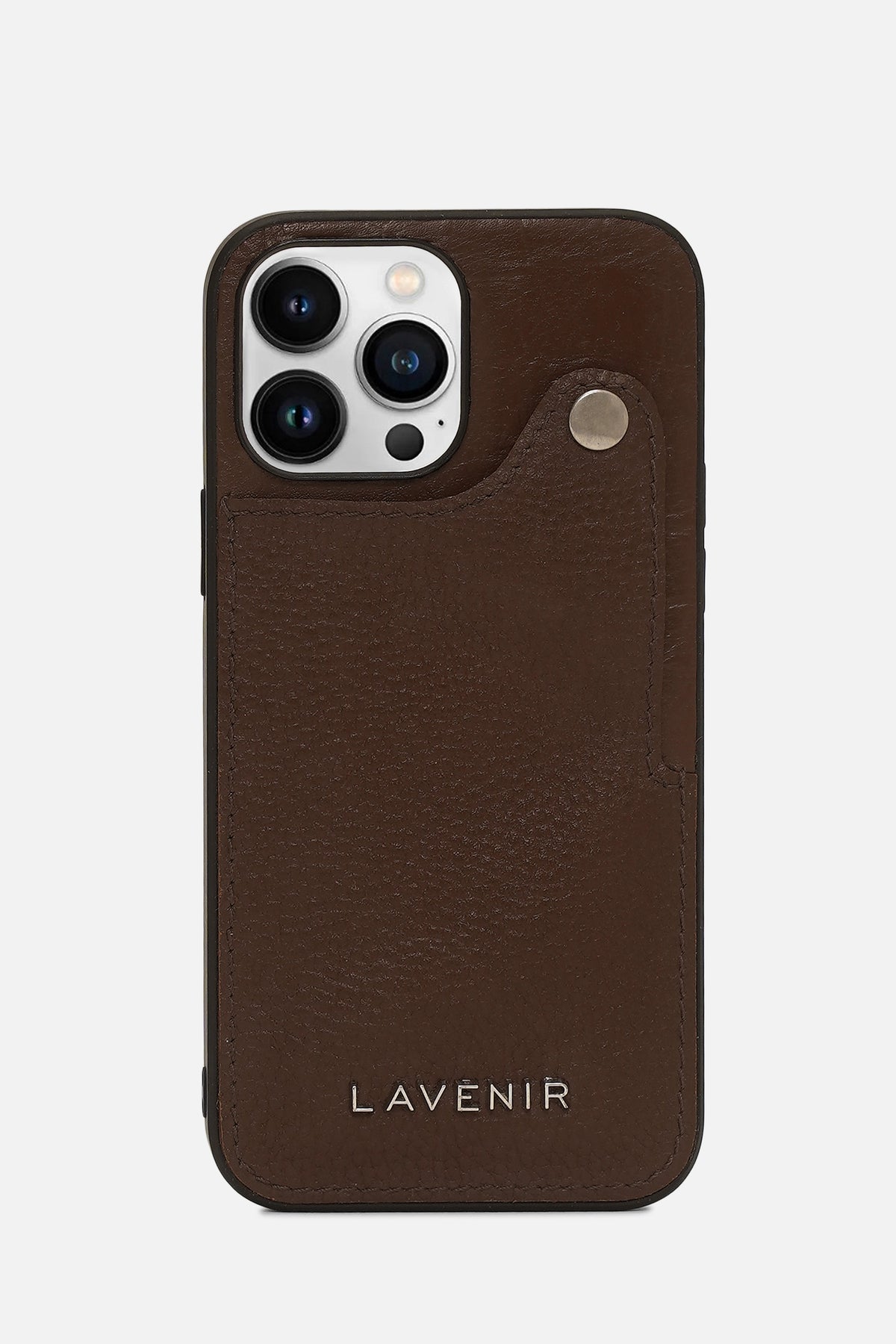 iPhone Case - Poppers Card Pocket - Brown