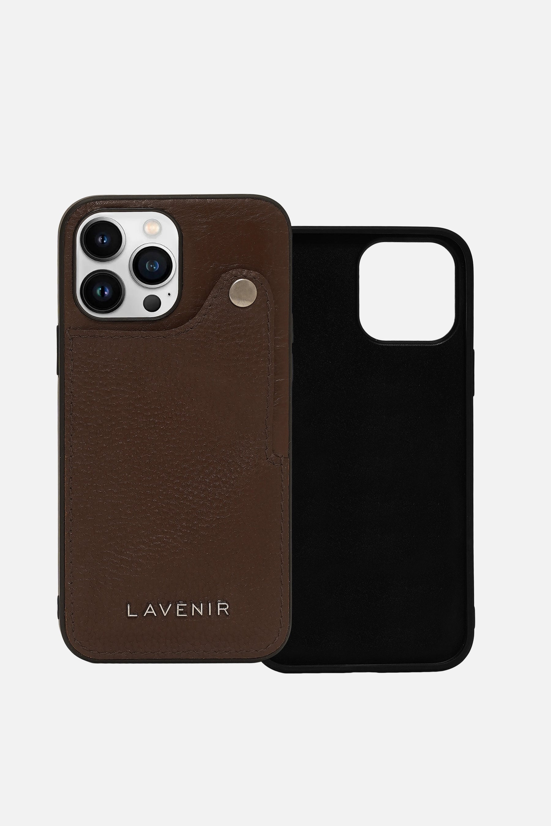 iPhone Case - Poppers Card Pocket - Brown