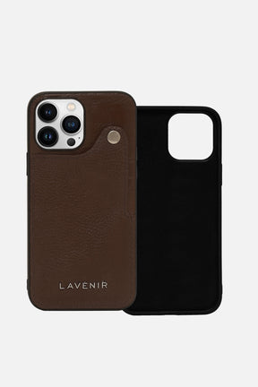 Iphone Case - Poppers Card Pocket - Brown