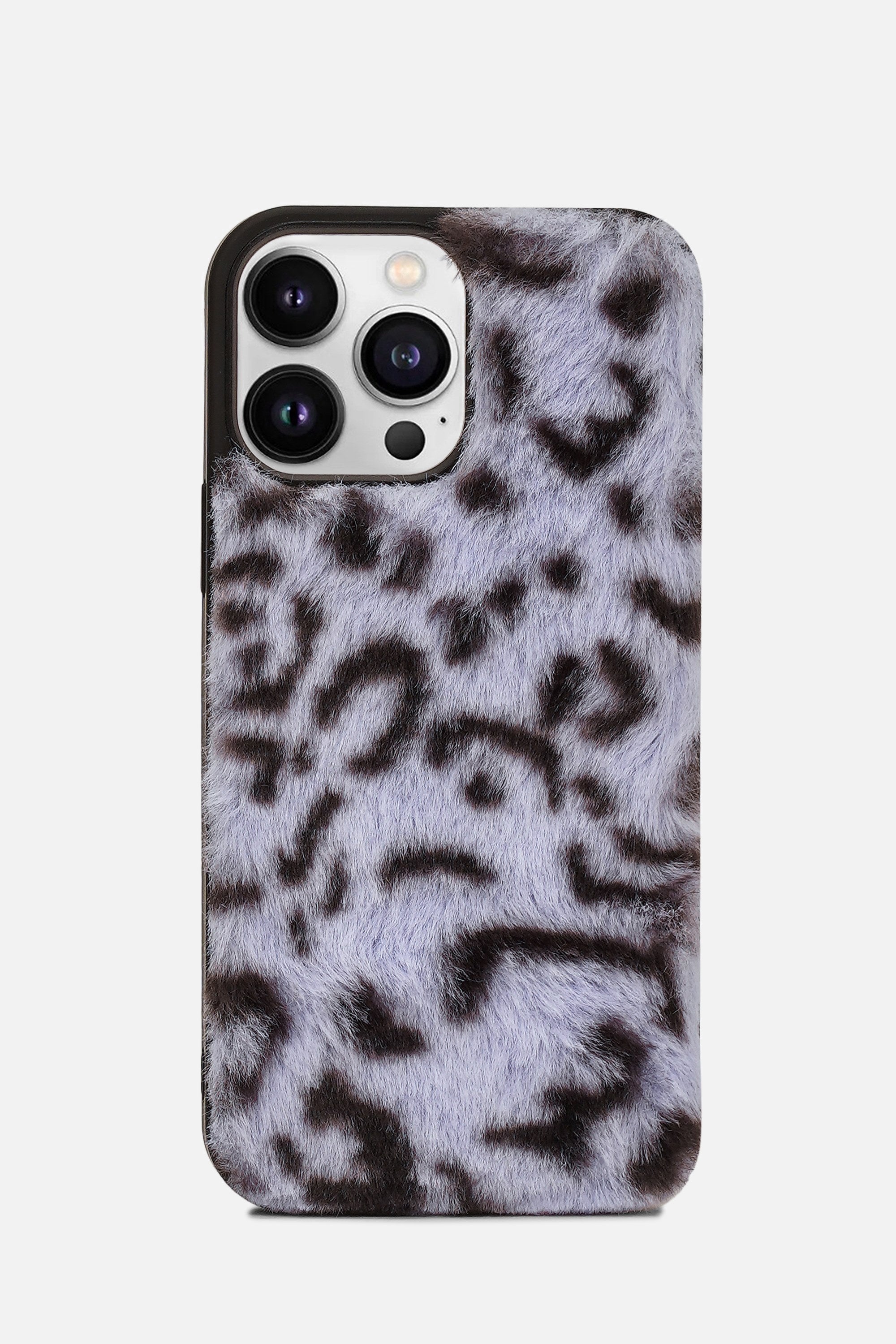 iPhone Printed Fur Case - Light Purple