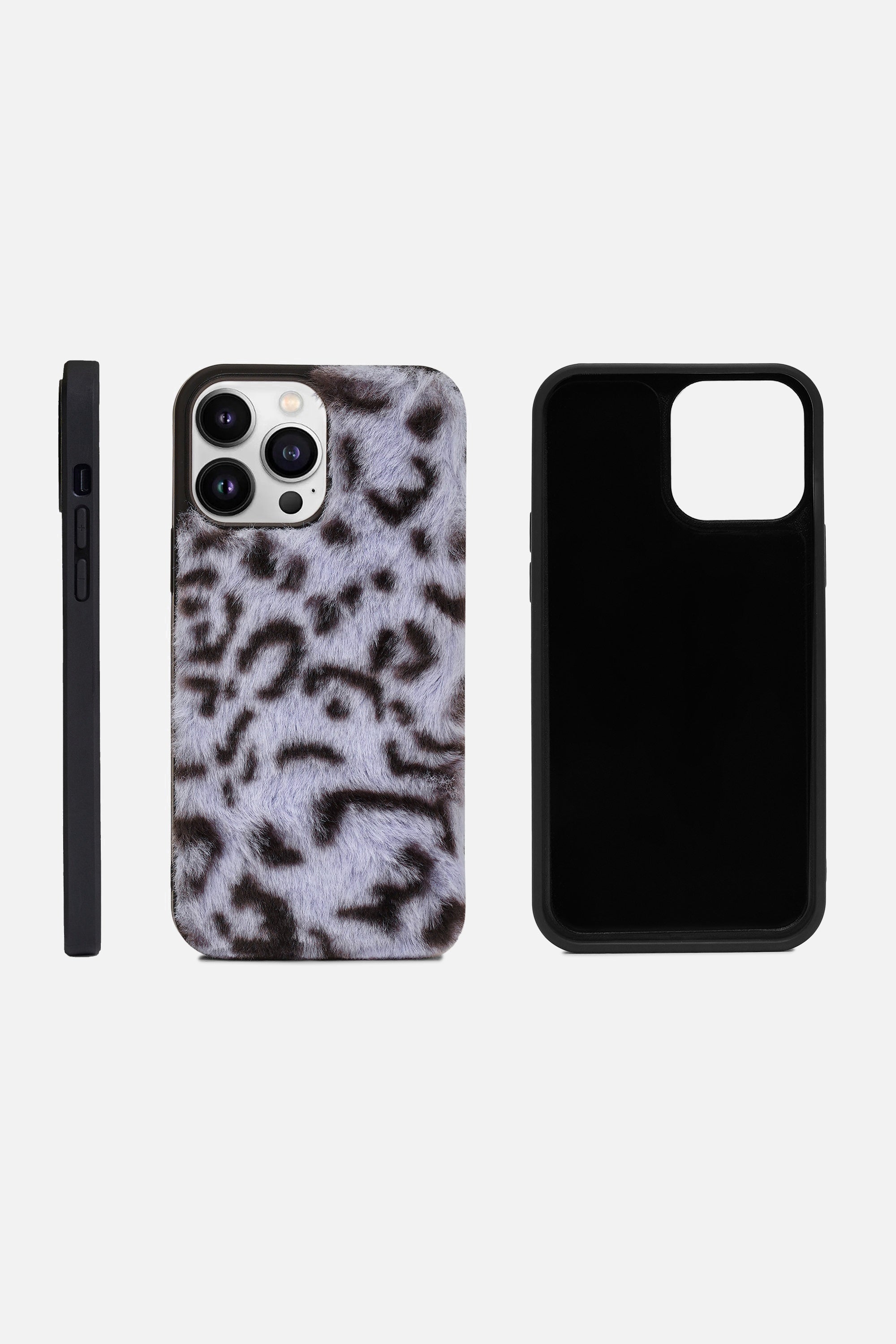 iPhone Printed Fur Case - Light Purple