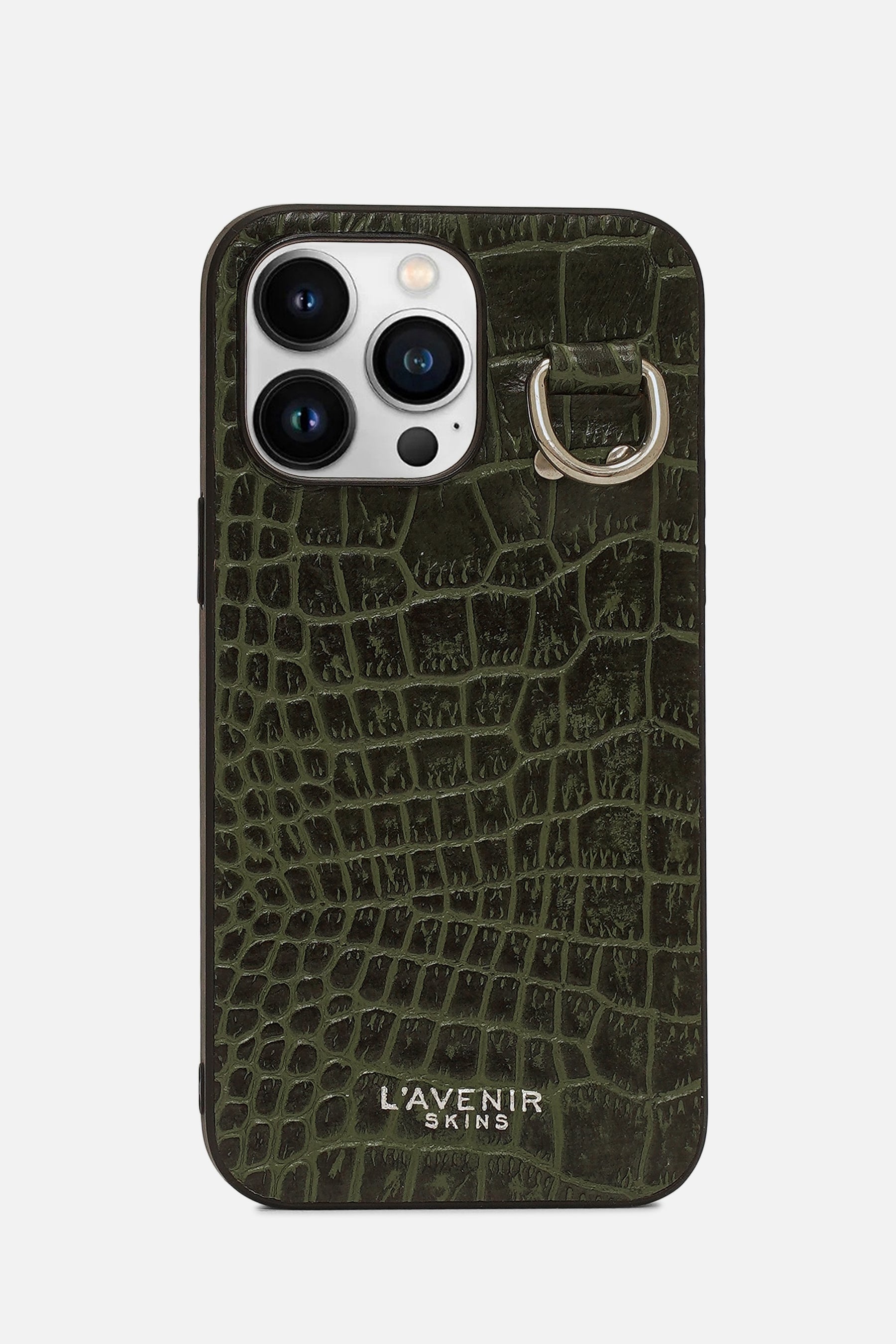 Iphone Case - Luxe Chained  - Deep Lichen Green