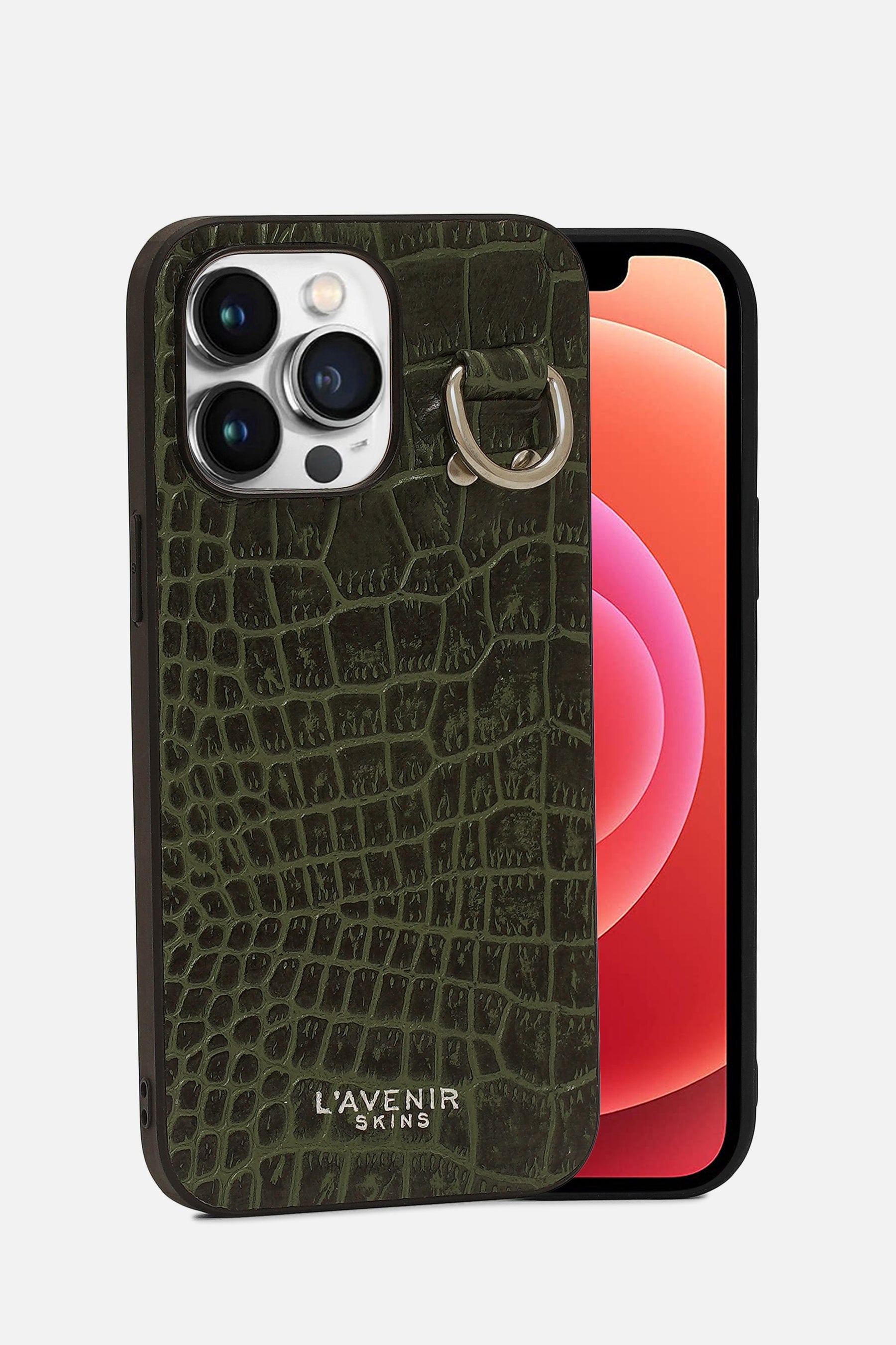 Iphone Case - Luxe Chained  - Deep Lichen Green