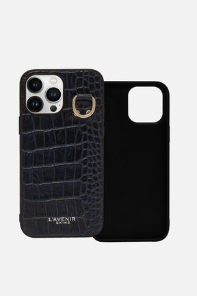 iPhone Case - Luxe Chained - Croco Ocean Caven Blue