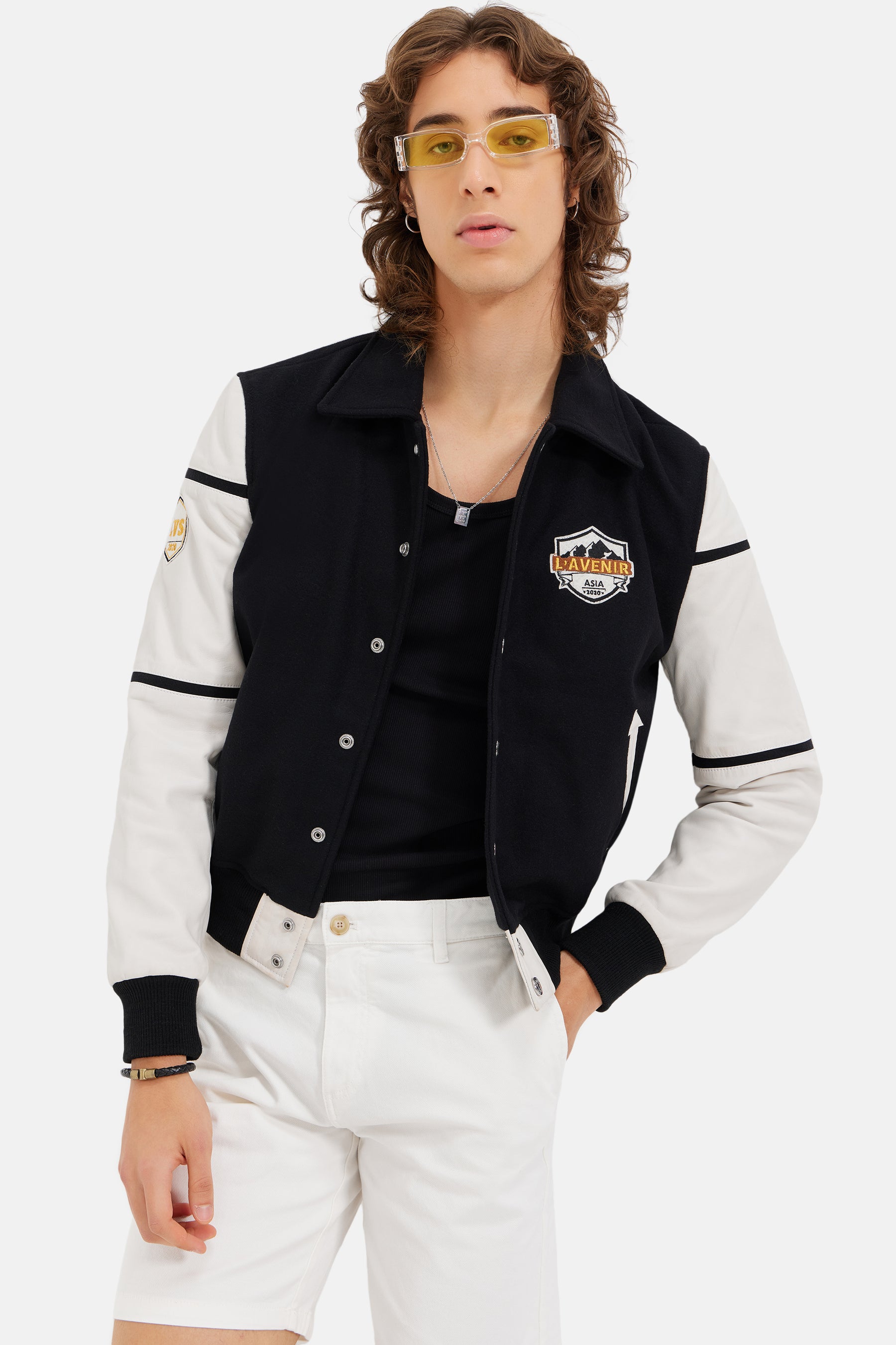 Cosmo - L'avenir Asia 2020 Varsity Jacket - Black & White