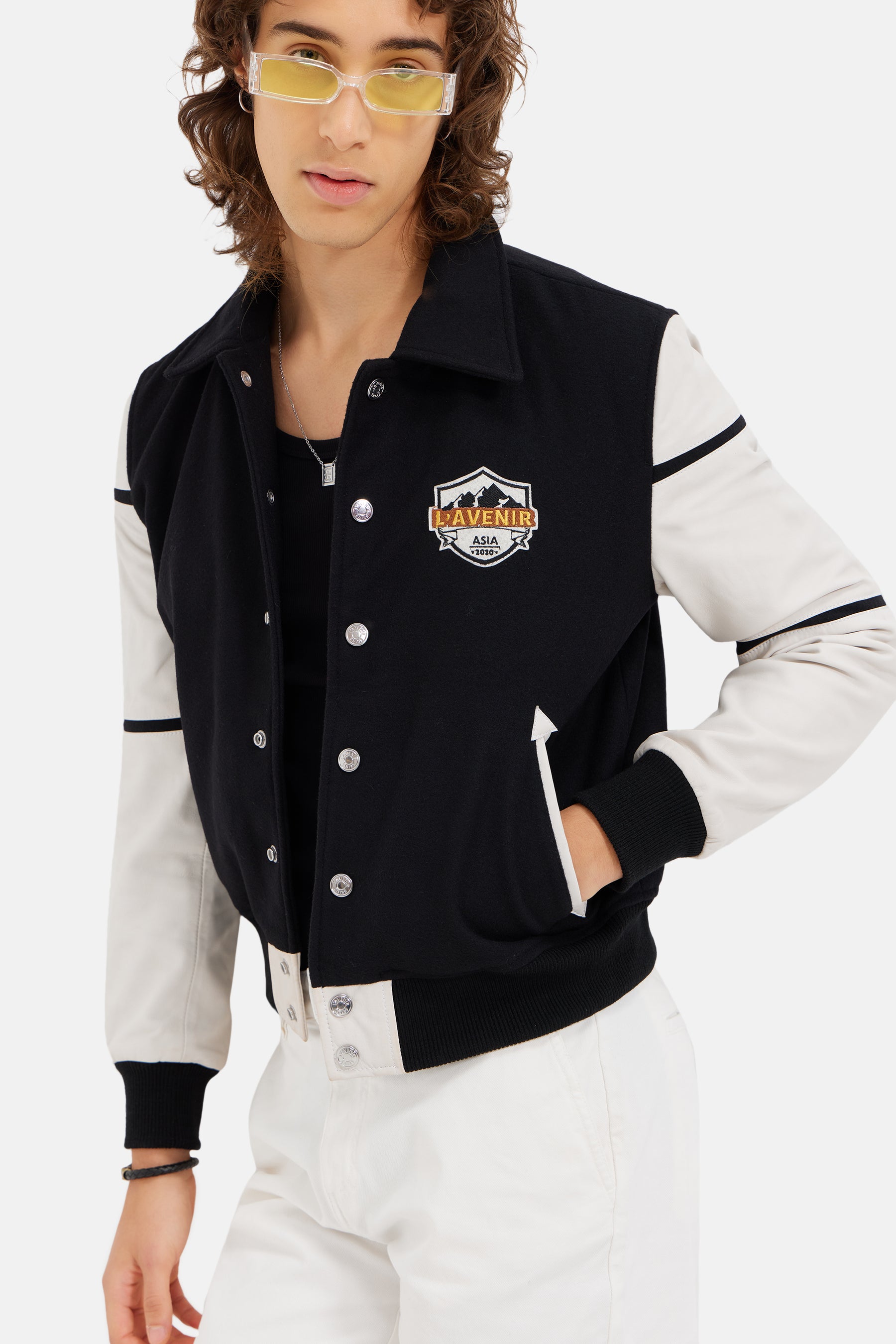 Cosmo - L'avenir Asia 2020 Varsity Jacket - Black & White