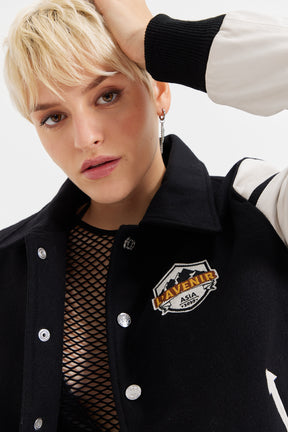 Cosmo - L'avenir Asia 2020 Varsity Jacket - Black & White