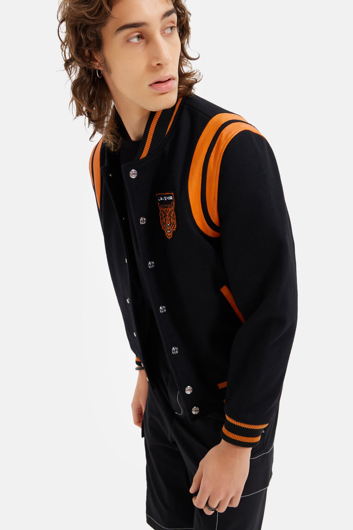 Lynx- L'avenir Varsity Jacket - Black & Orange