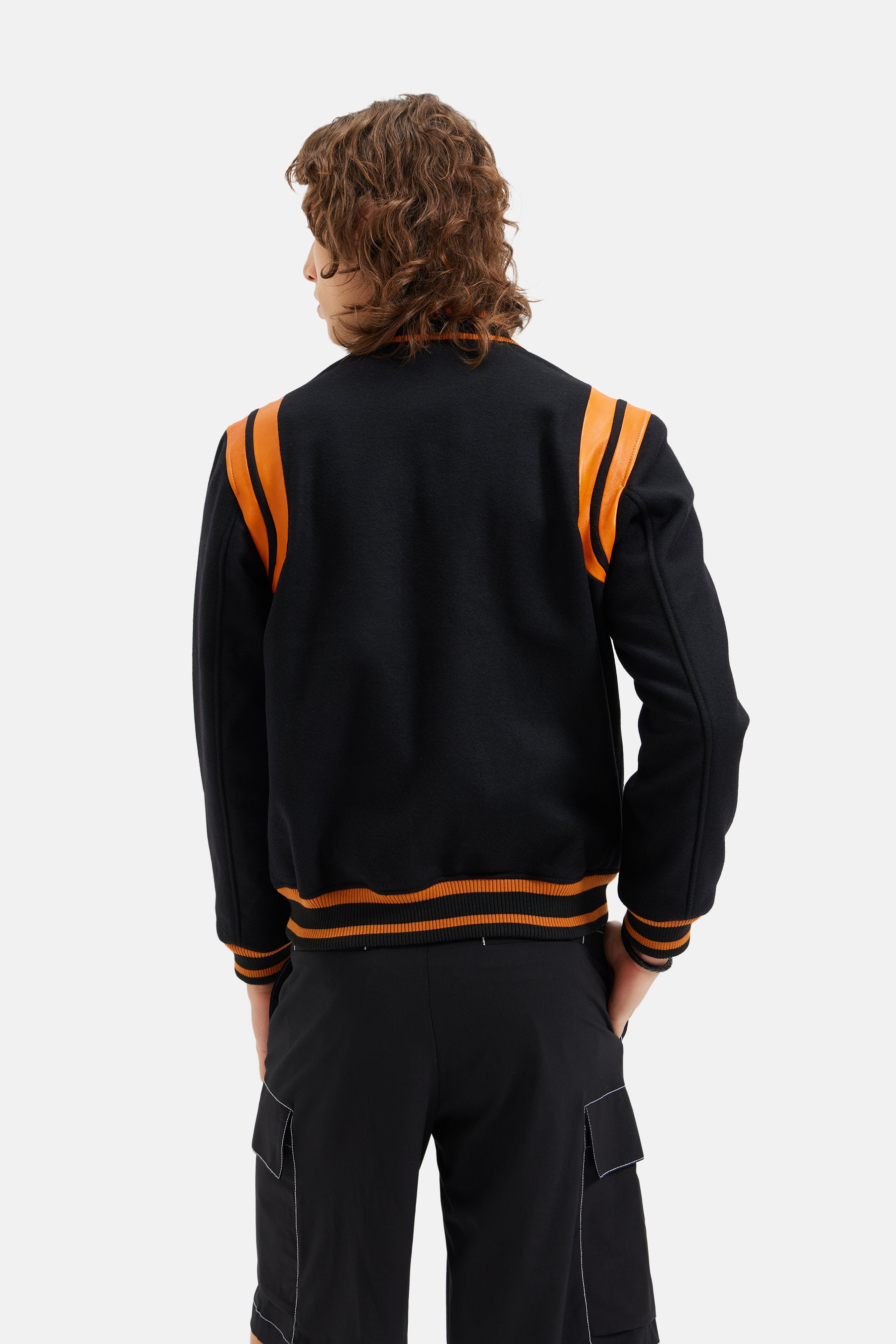 Lynx- L'avenir Varsity Jacket - Black & Orange