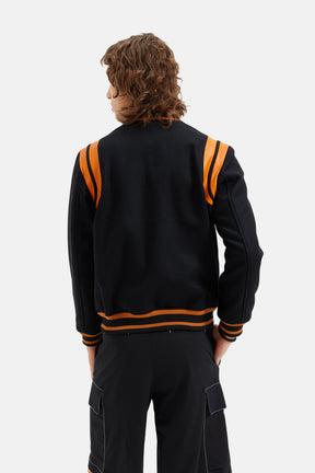 Lynx- L'avenir Varsity Jacket - Black & Orange