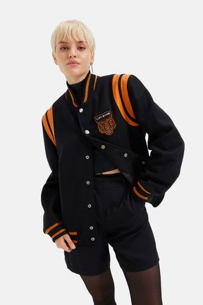 Lynx- L'avenir Varsity Jacket - Black & Orange