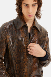 Diablo - Leather Zipper Jacket - Python