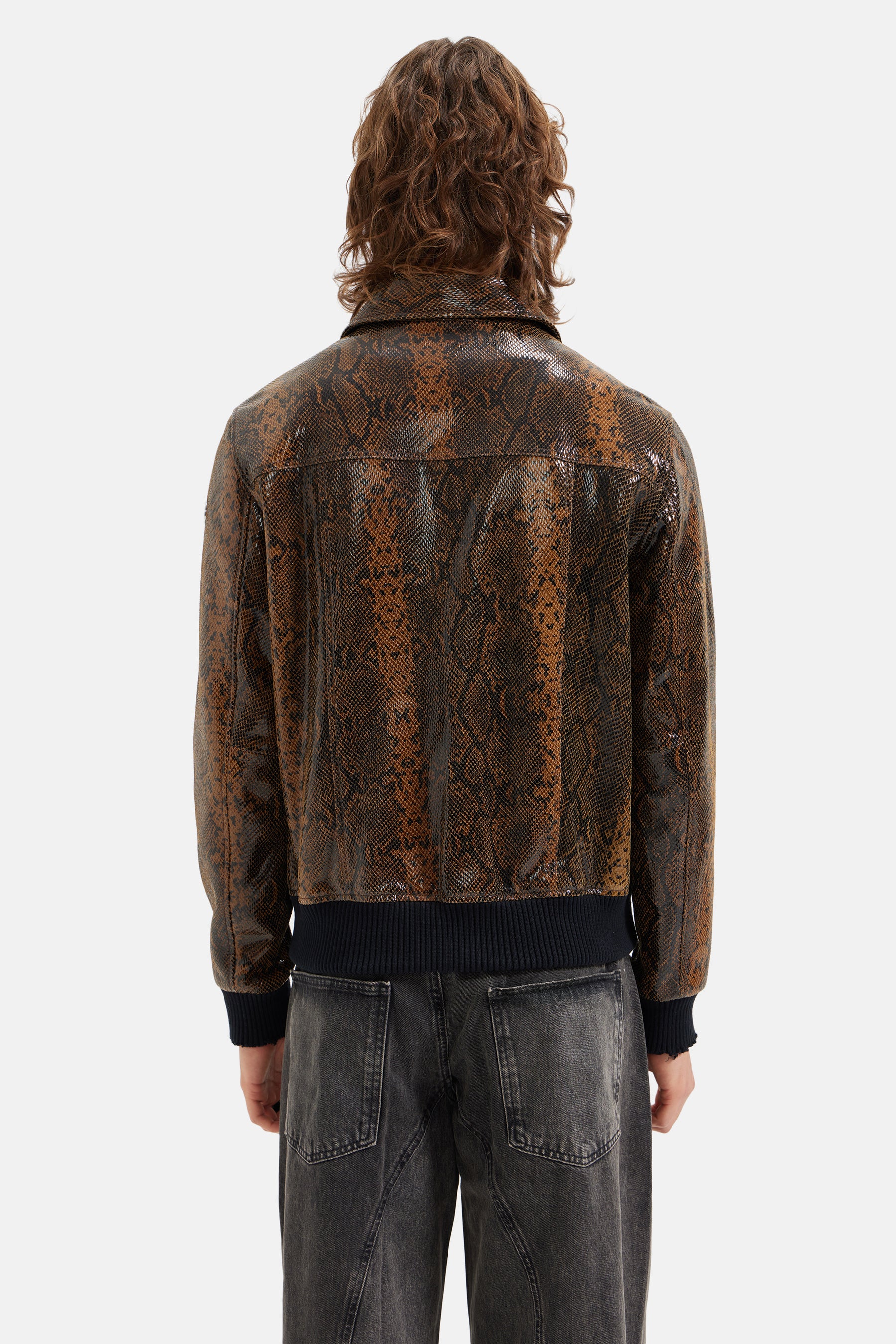 Diablo - Leather Zipper Jacket - Python