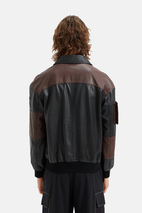 Kage - Leather Technical Jacket - Brown & Black