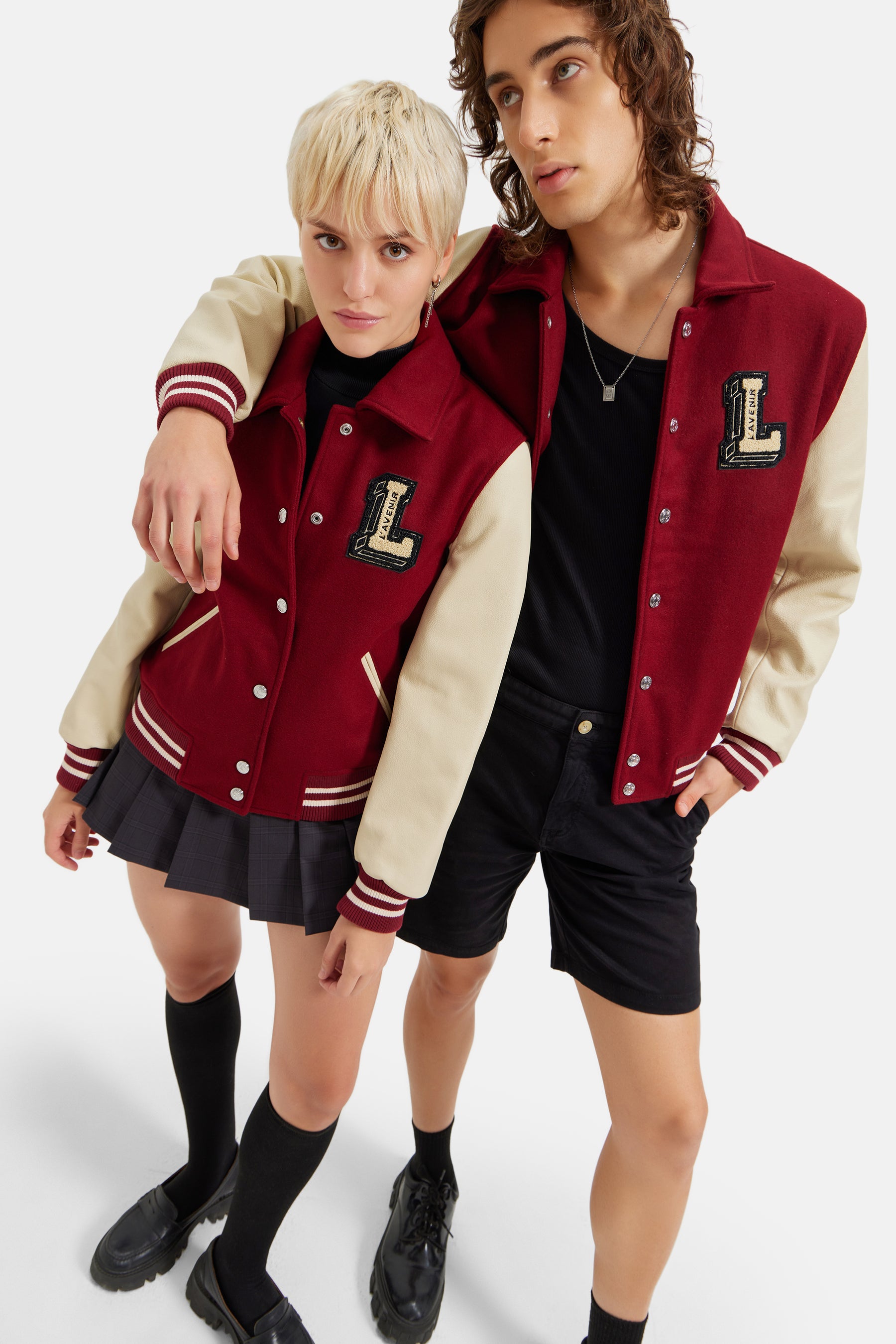 Blaze - L'avenir Teddy Jacket - Burgundy & Off White