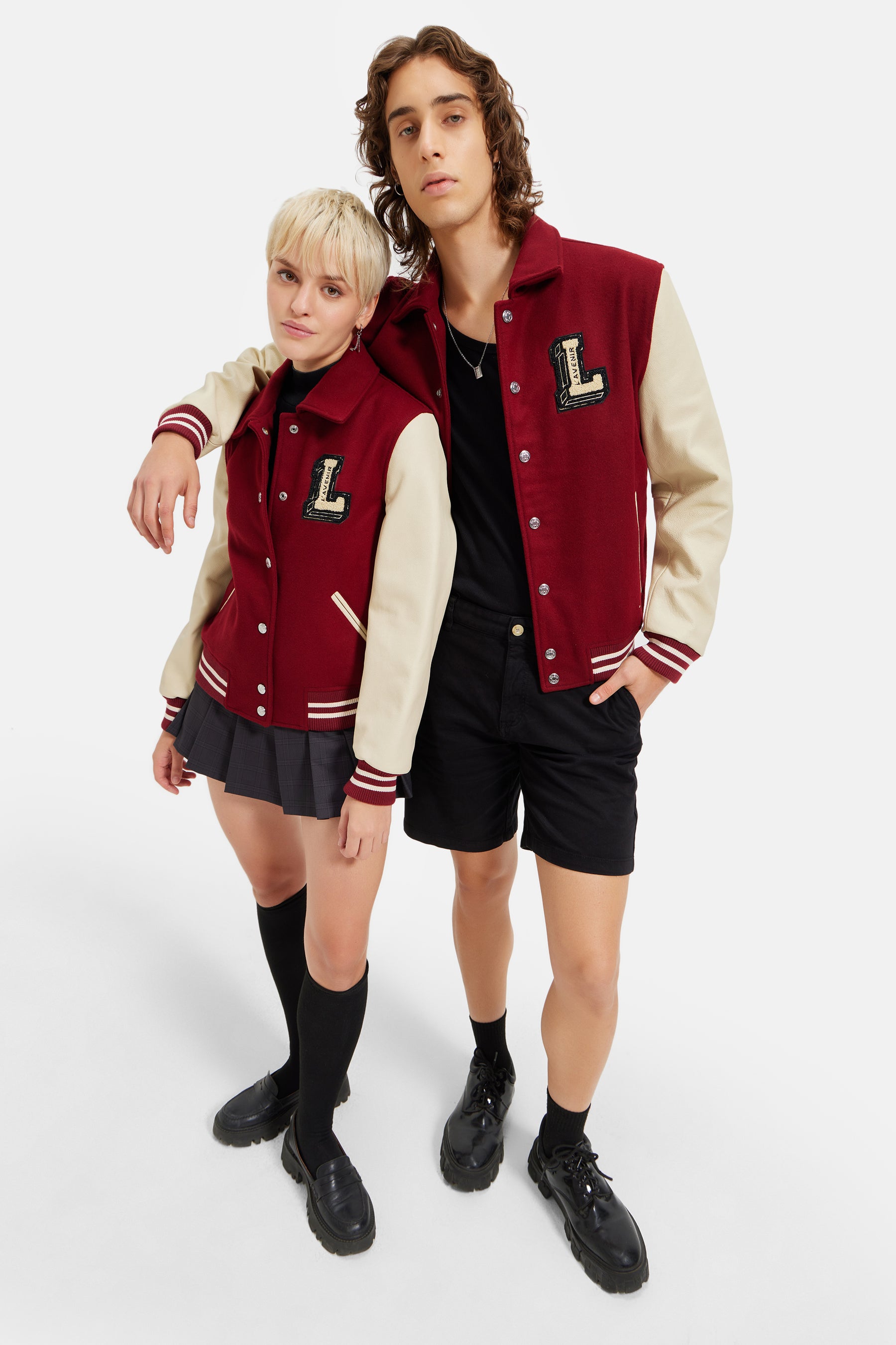 Blaze - L'avenir Teddy Jacket - Burgundy & Off White