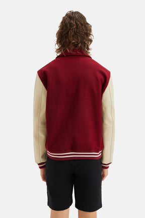 Blaze - L'avenir Teddy Jacket - Burgundy & Off White