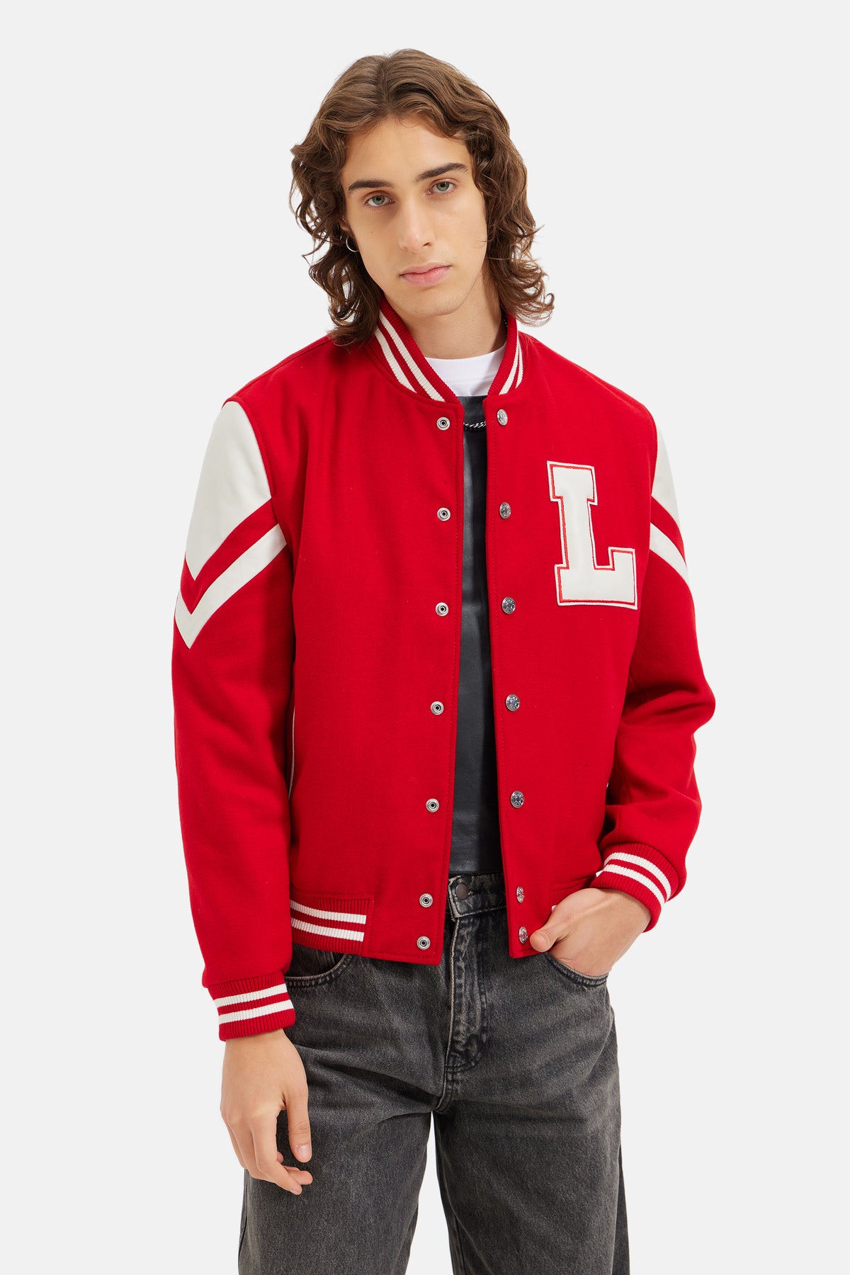 Sonic - L'avenir Teddy Jacket - Red & White