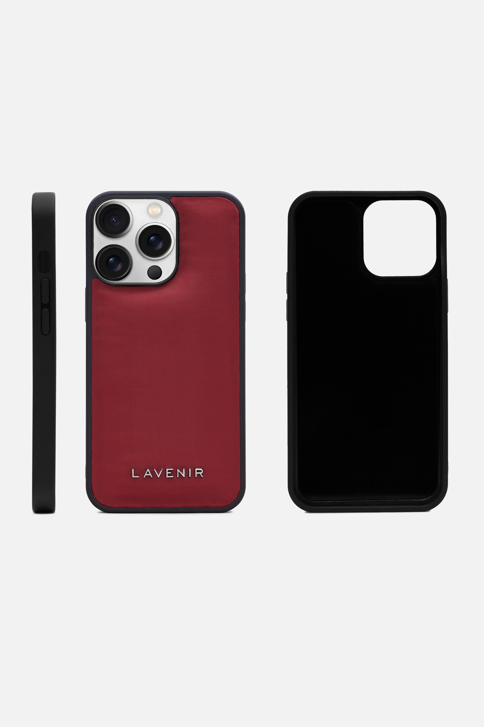 Iphone Case - Nylon Puff Guard - Deep Red