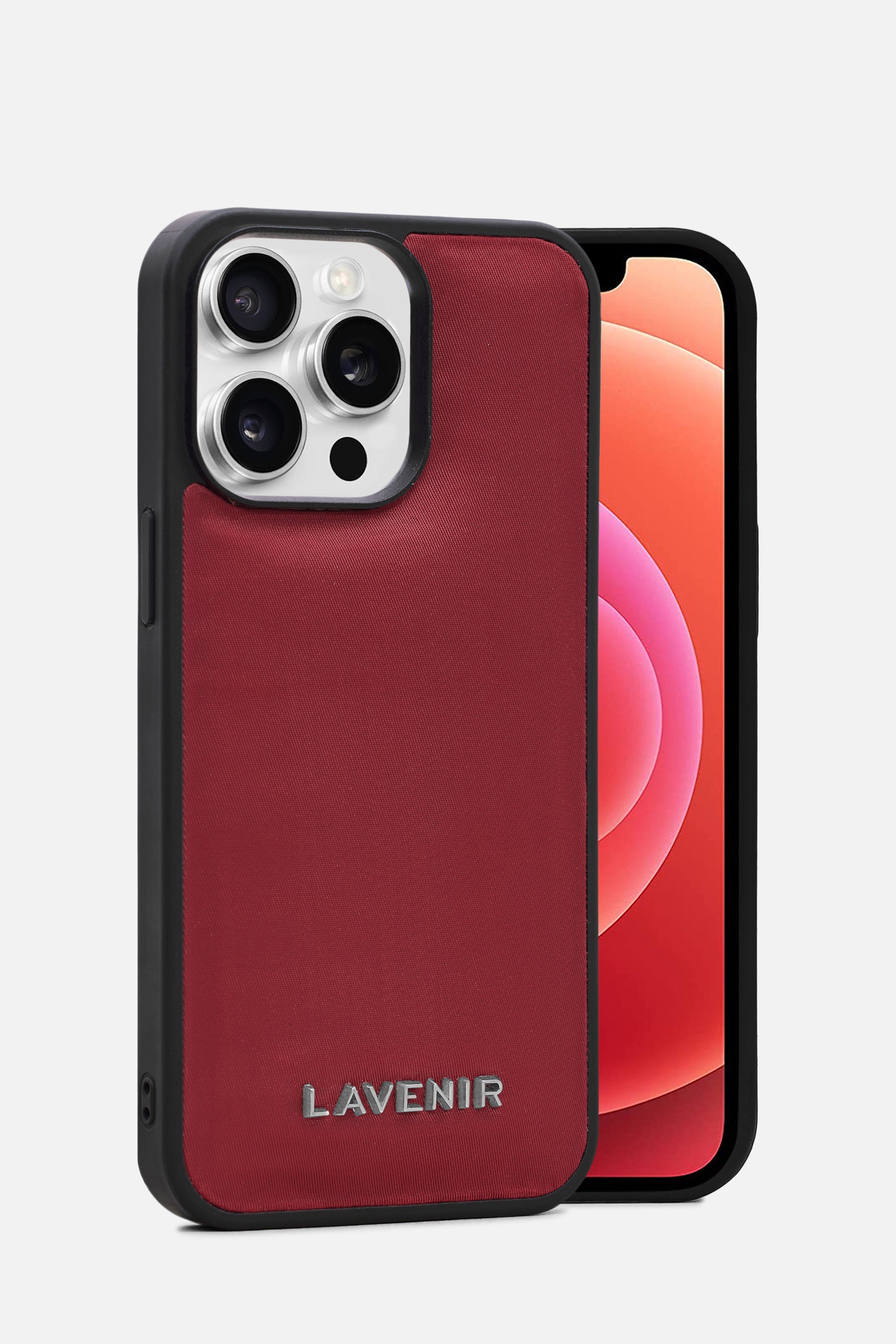 Iphone Case - Nylon Puff Guard - Deep Red