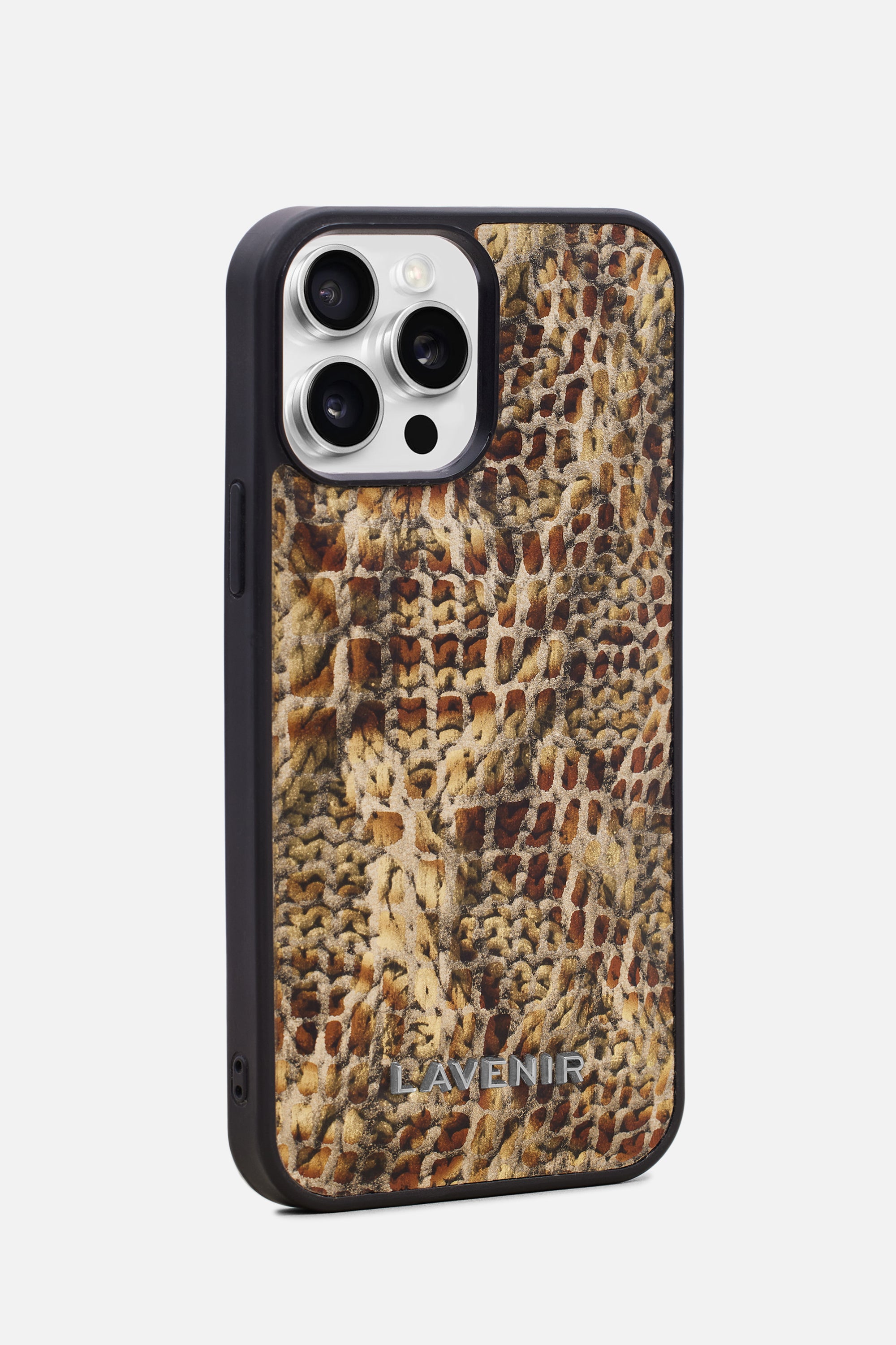 Iphone Case - Snake Embossed - Golden Brown