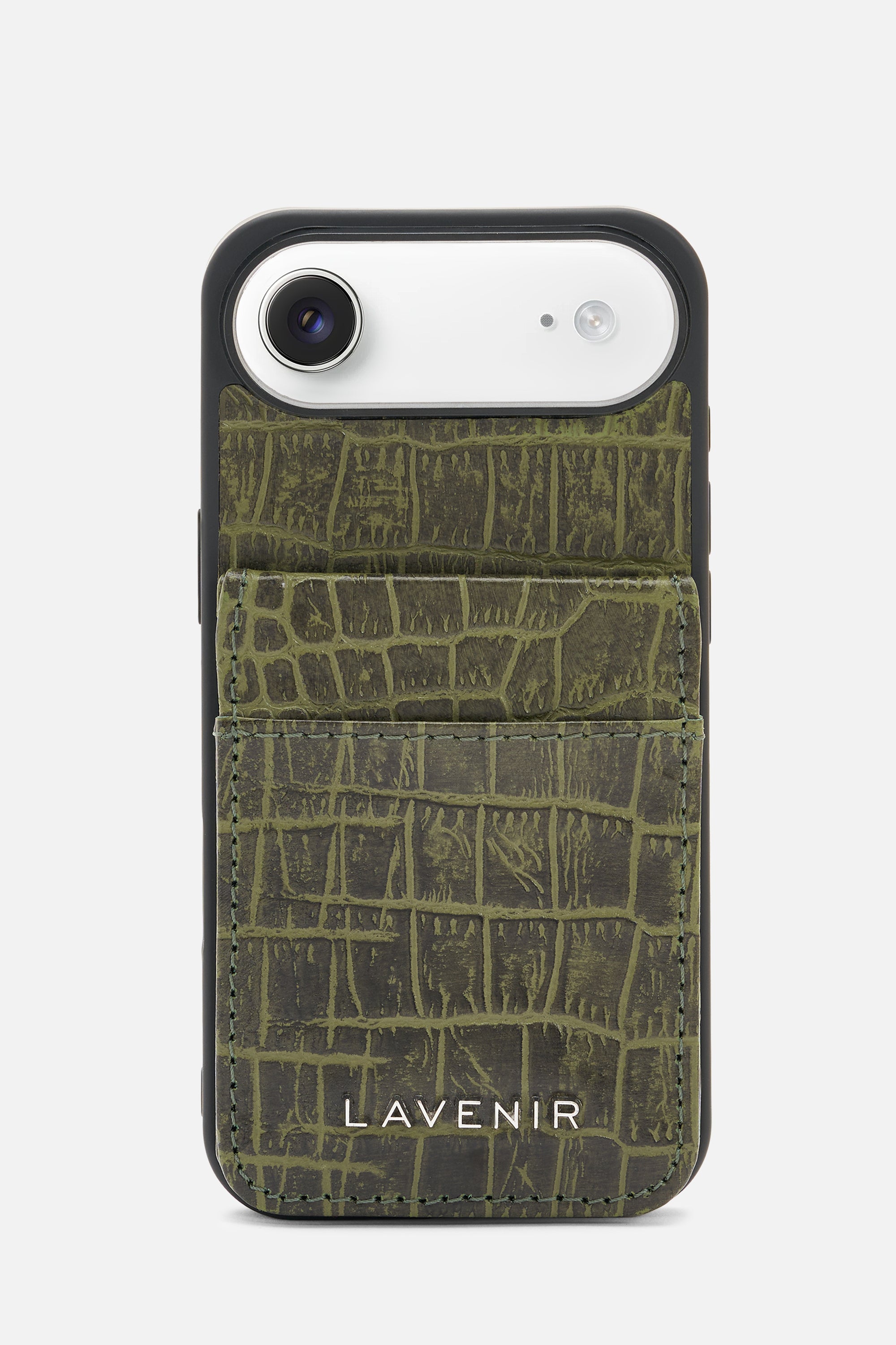 iPhone  Wallet Case - Croco Deep Lichen Green