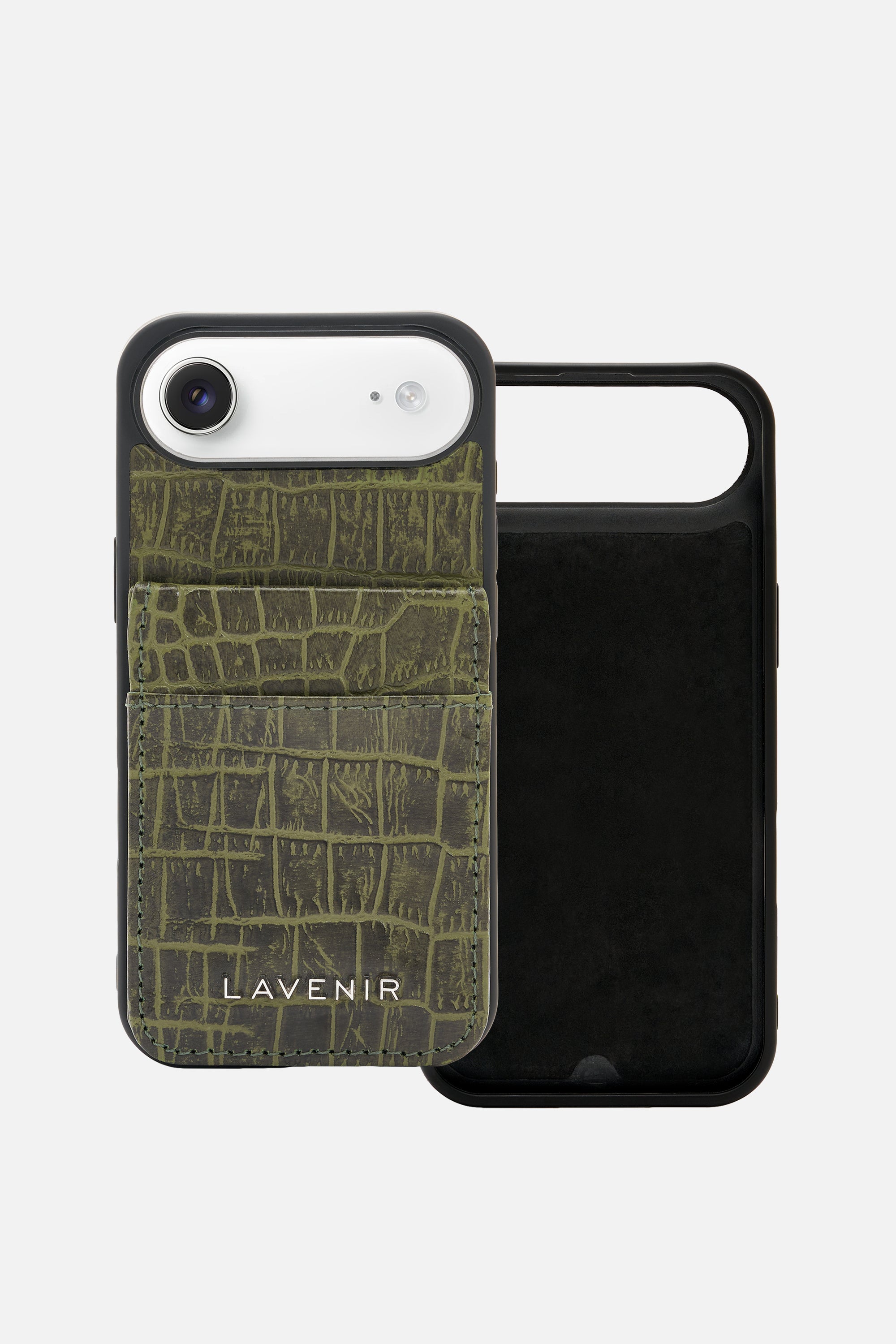 iPhone  Wallet Case - Croco Deep Lichen Green