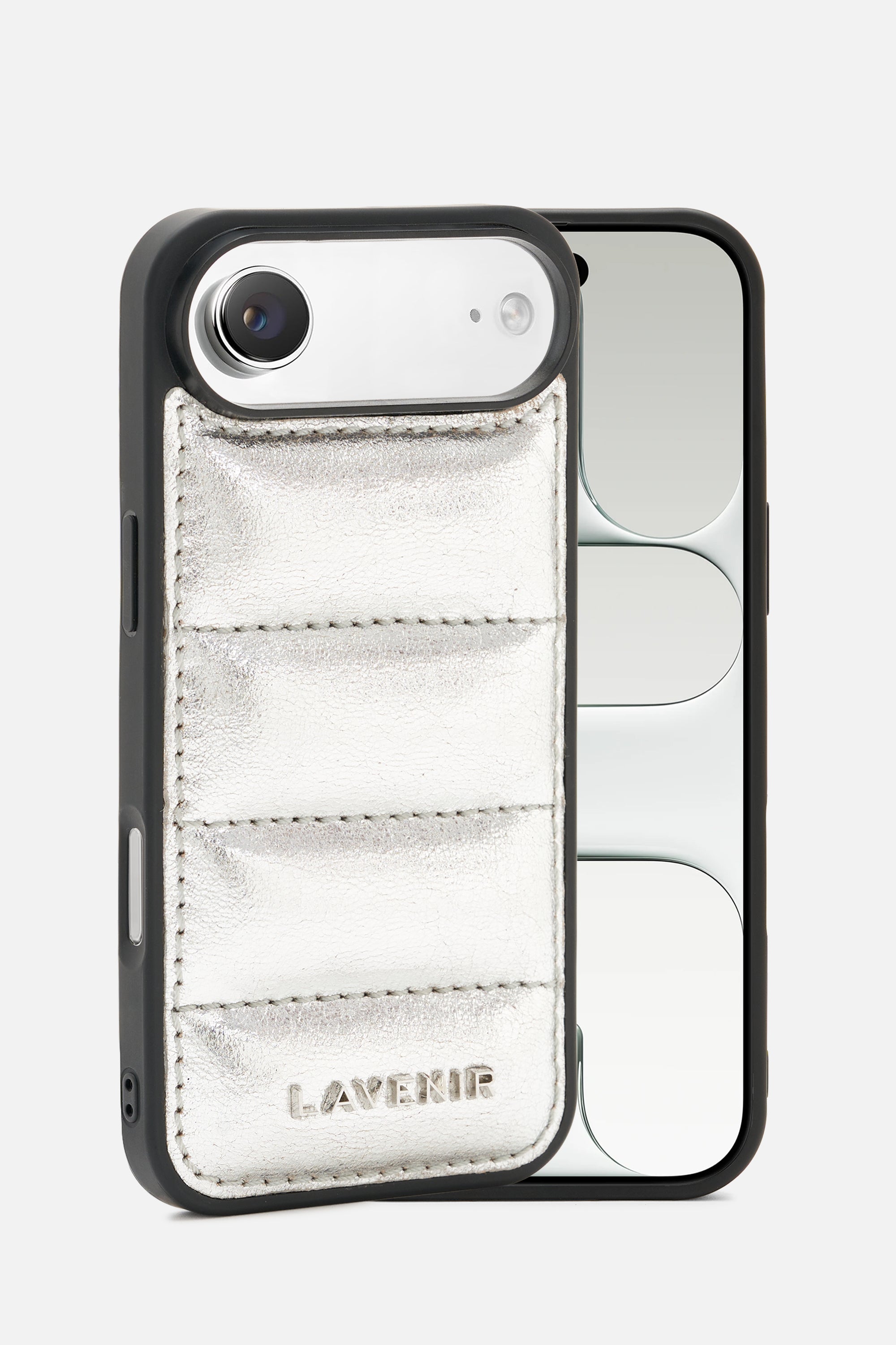 Iphone Case - Quilted Metallic - Silver