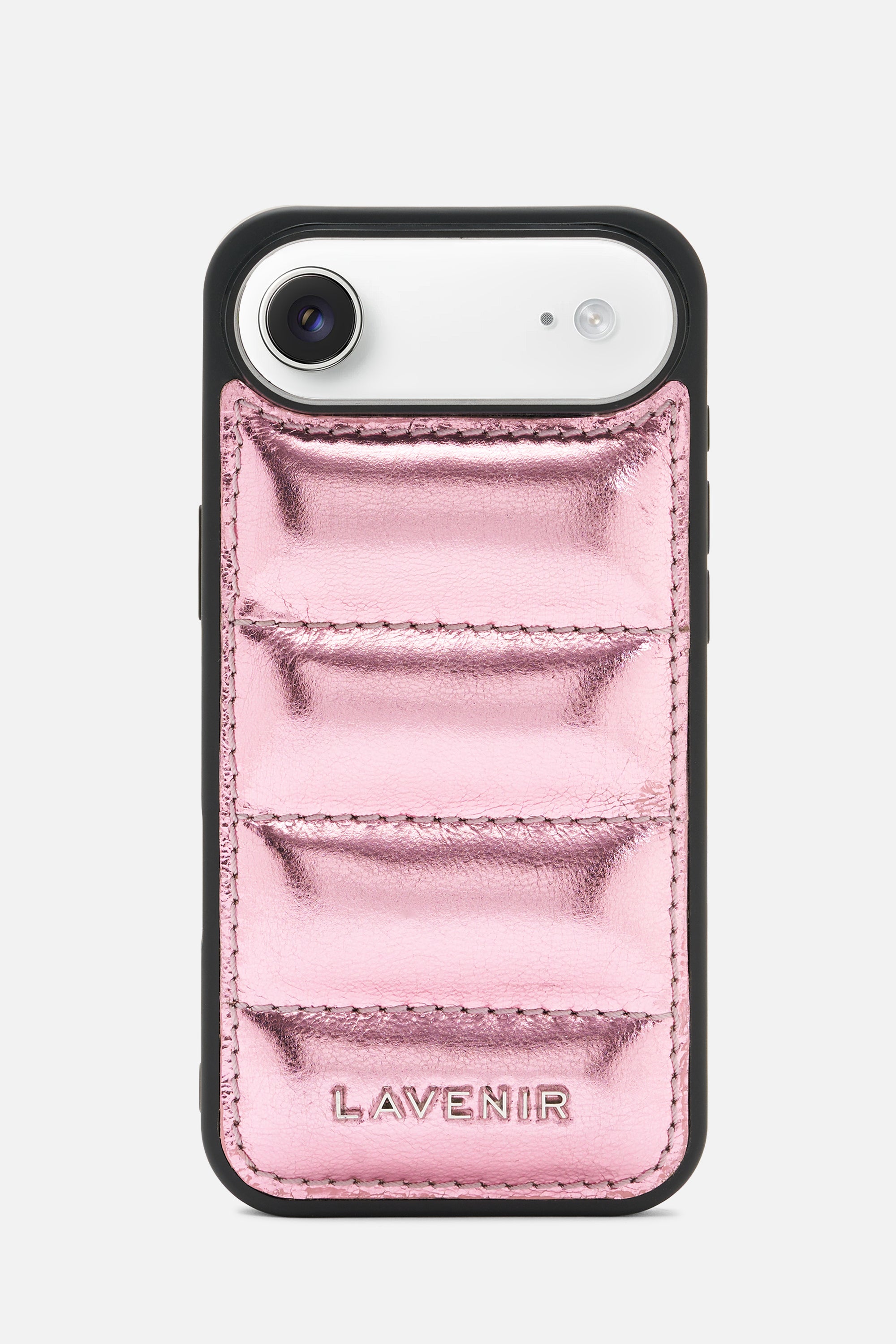 iPhone Puffer Case - Quilted - Rosé Metallic