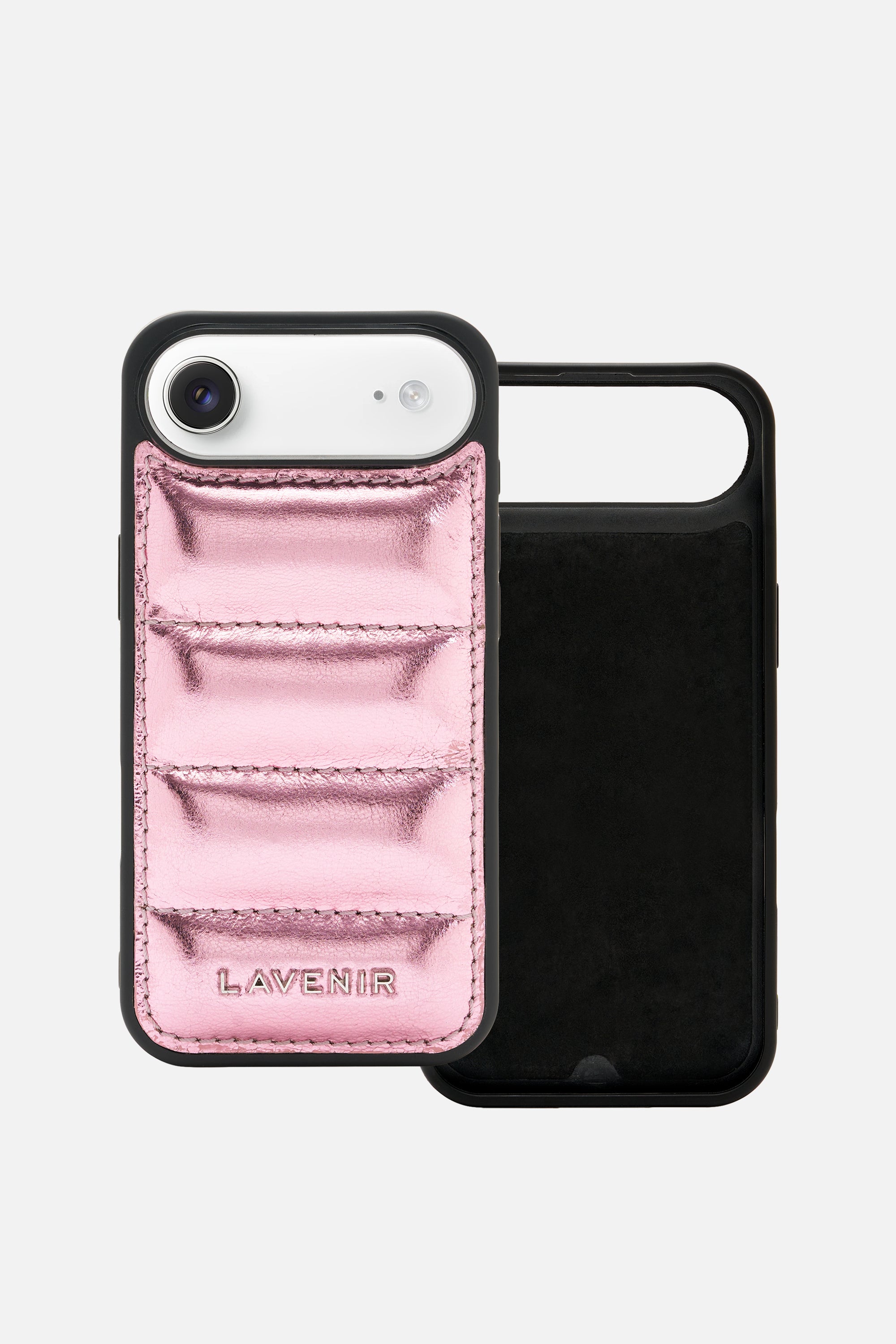 iPhone Puffer Case - Quilted - Rosé Metallic
