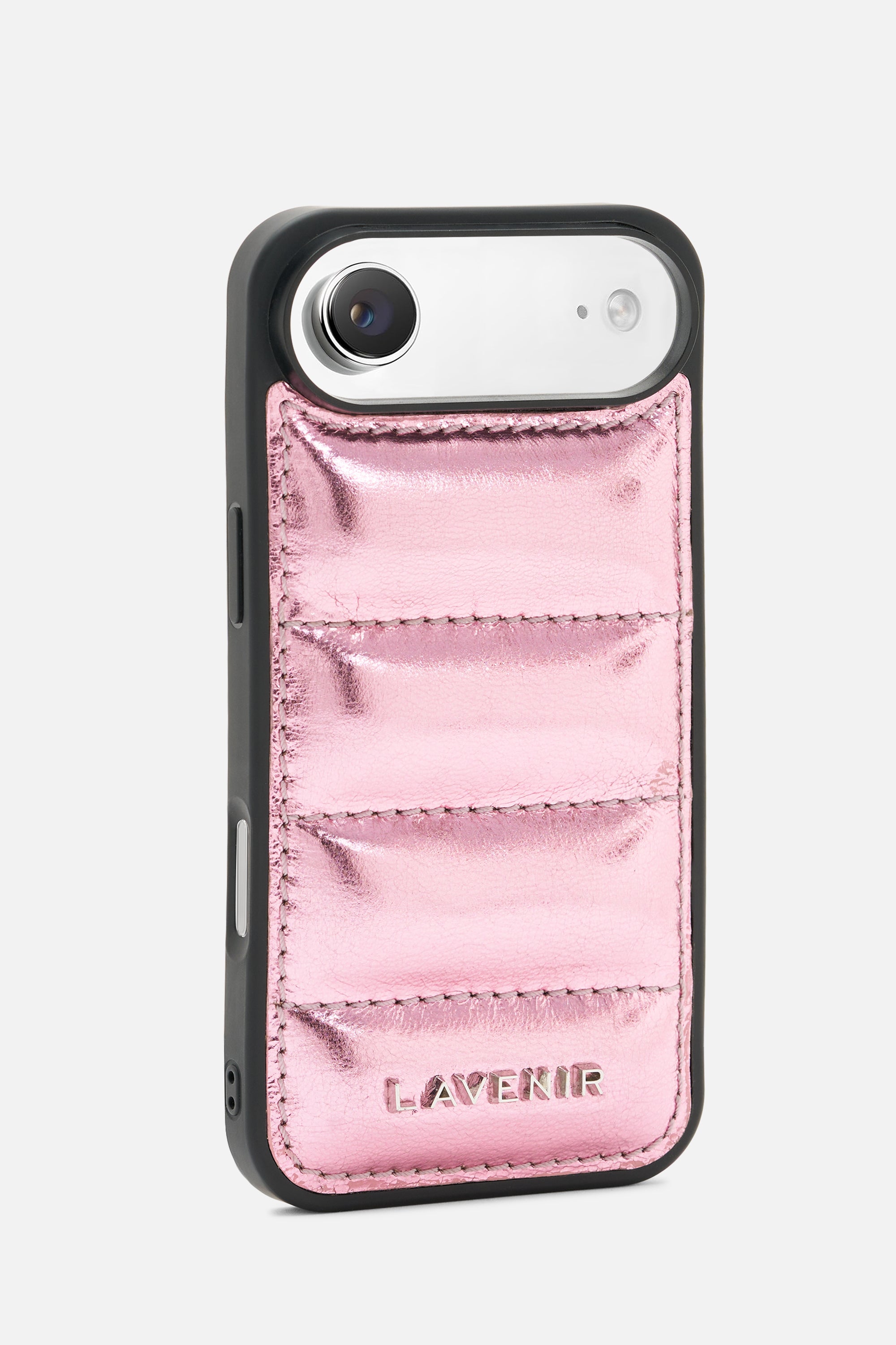 iPhone Puffer Case - Quilted - Rosé Metallic