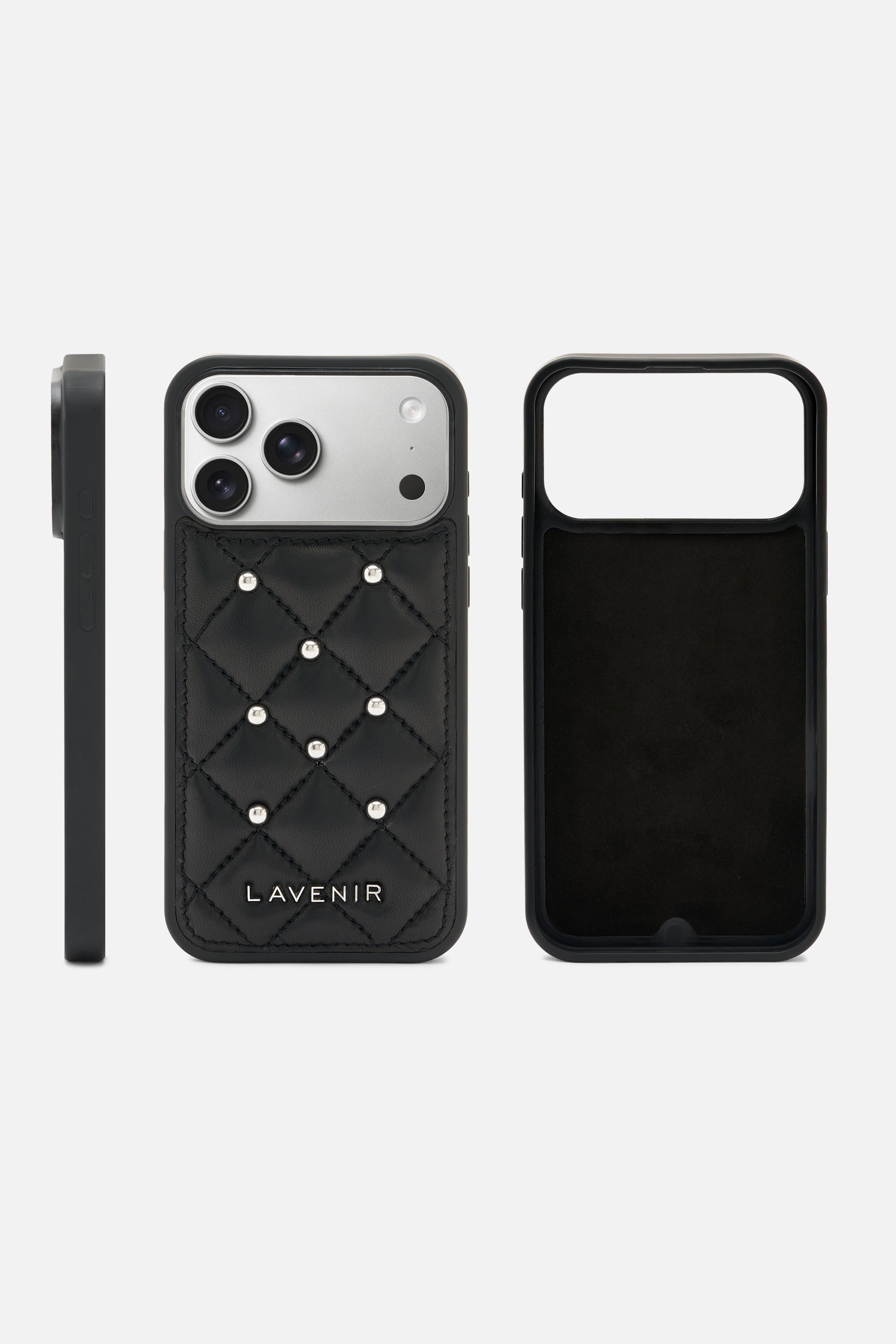 Diamond Quilted Studded Iphone Case