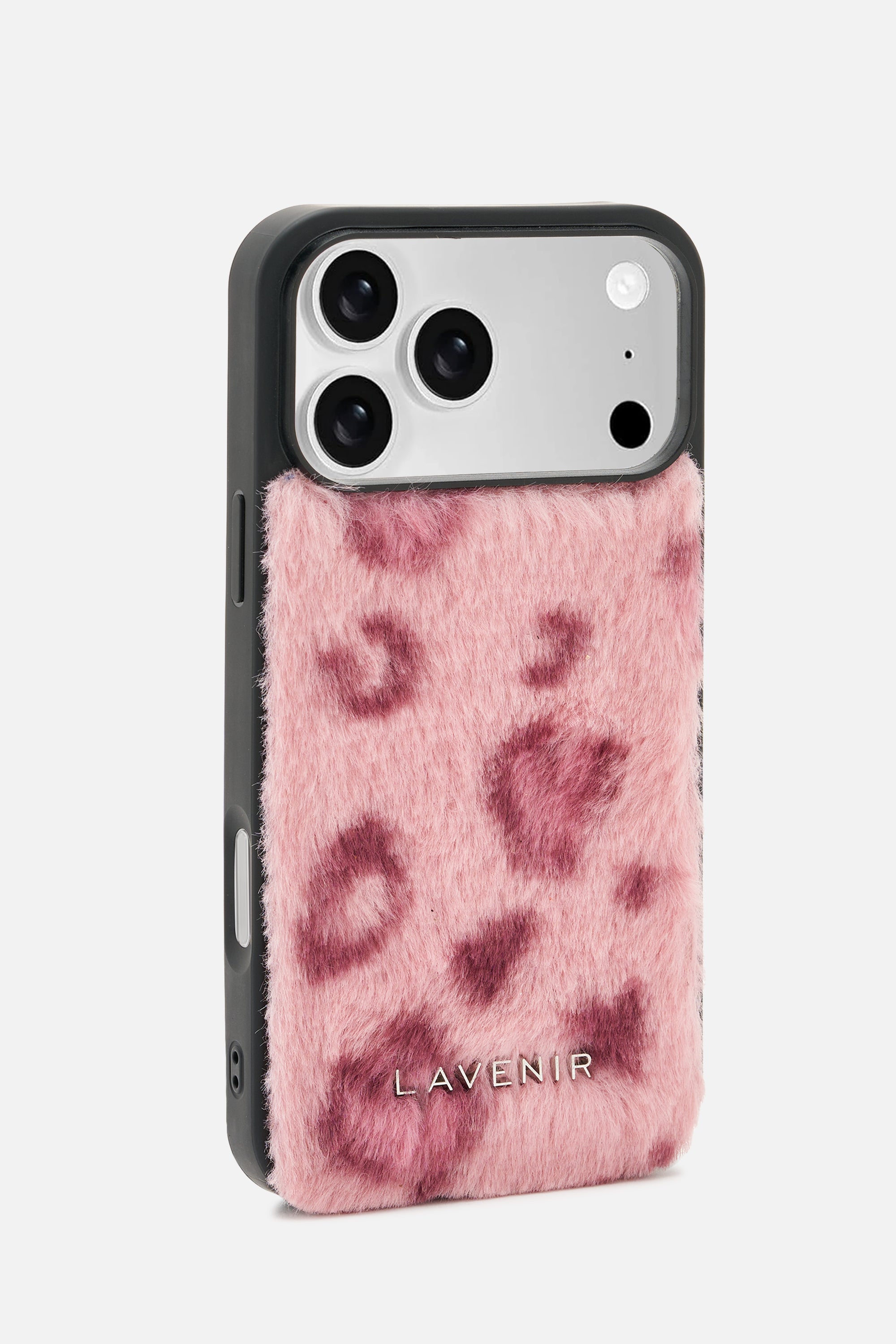 iPhone Printed Fur Case - Soft Red