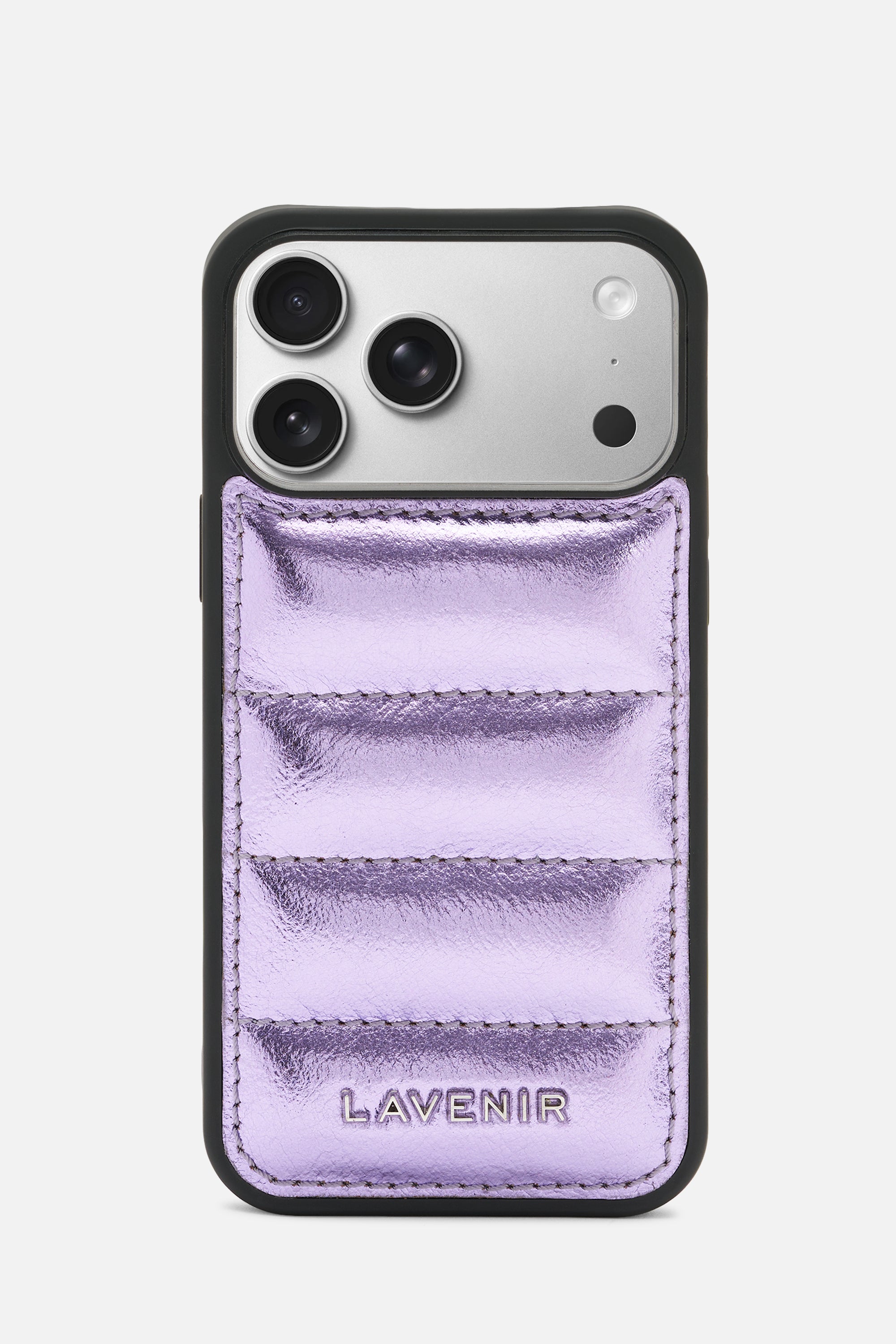 iPhone Puffer Case - Quilted - Iris Purple Metallic