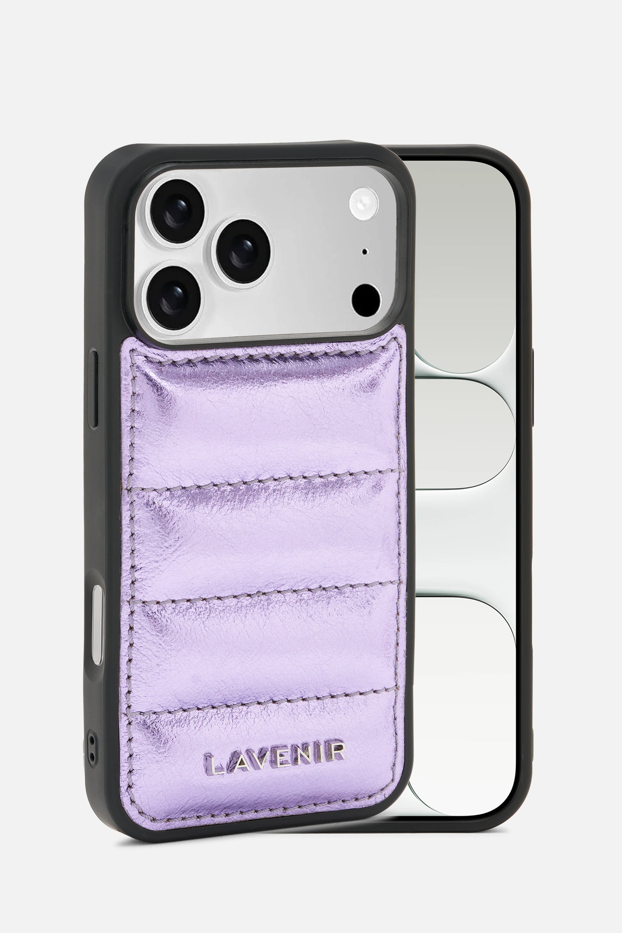iPhone Puffer Case - Quilted - Iris Purple Metallic