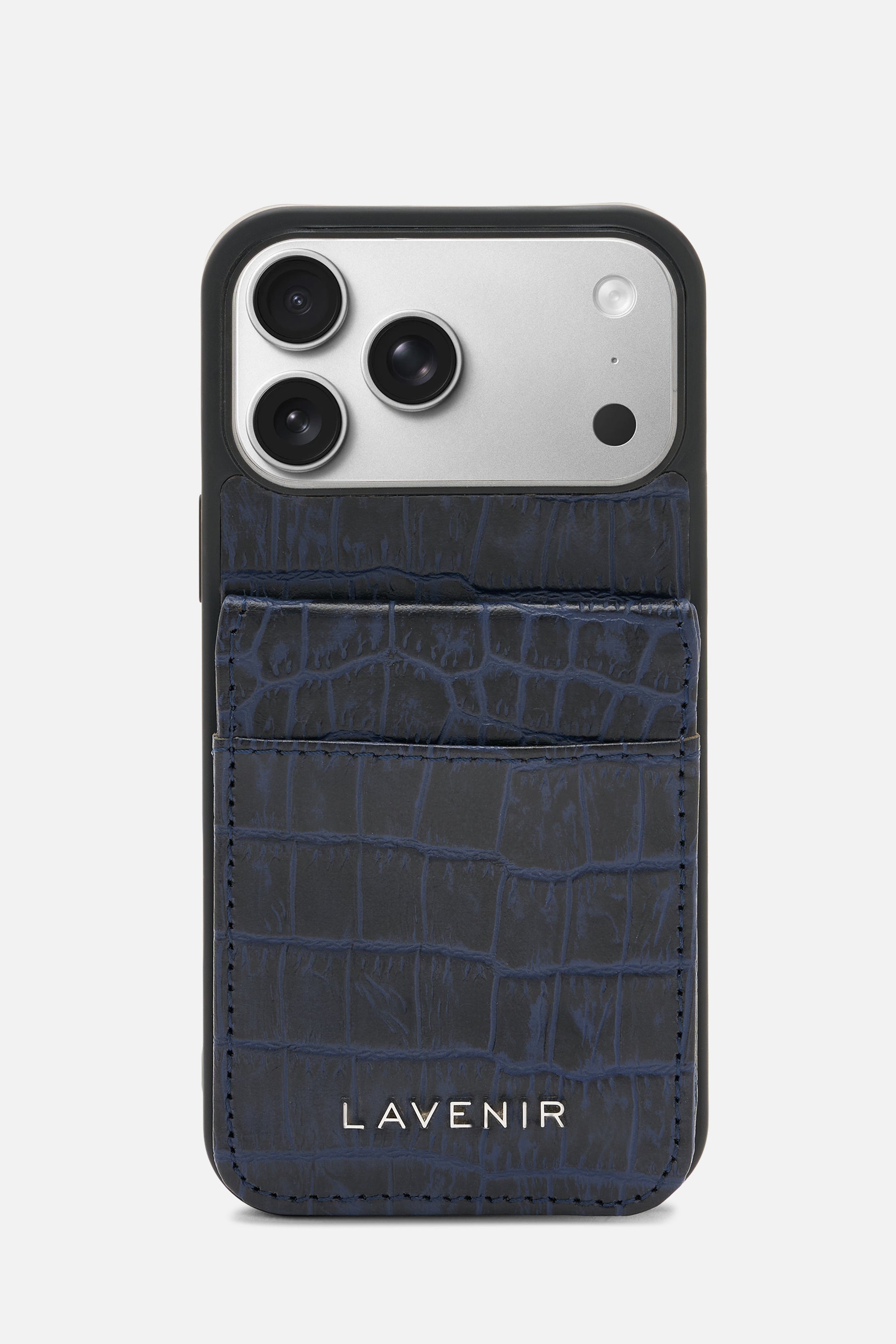 iPhone Wallet Case - Croco Ocean Caven Blue