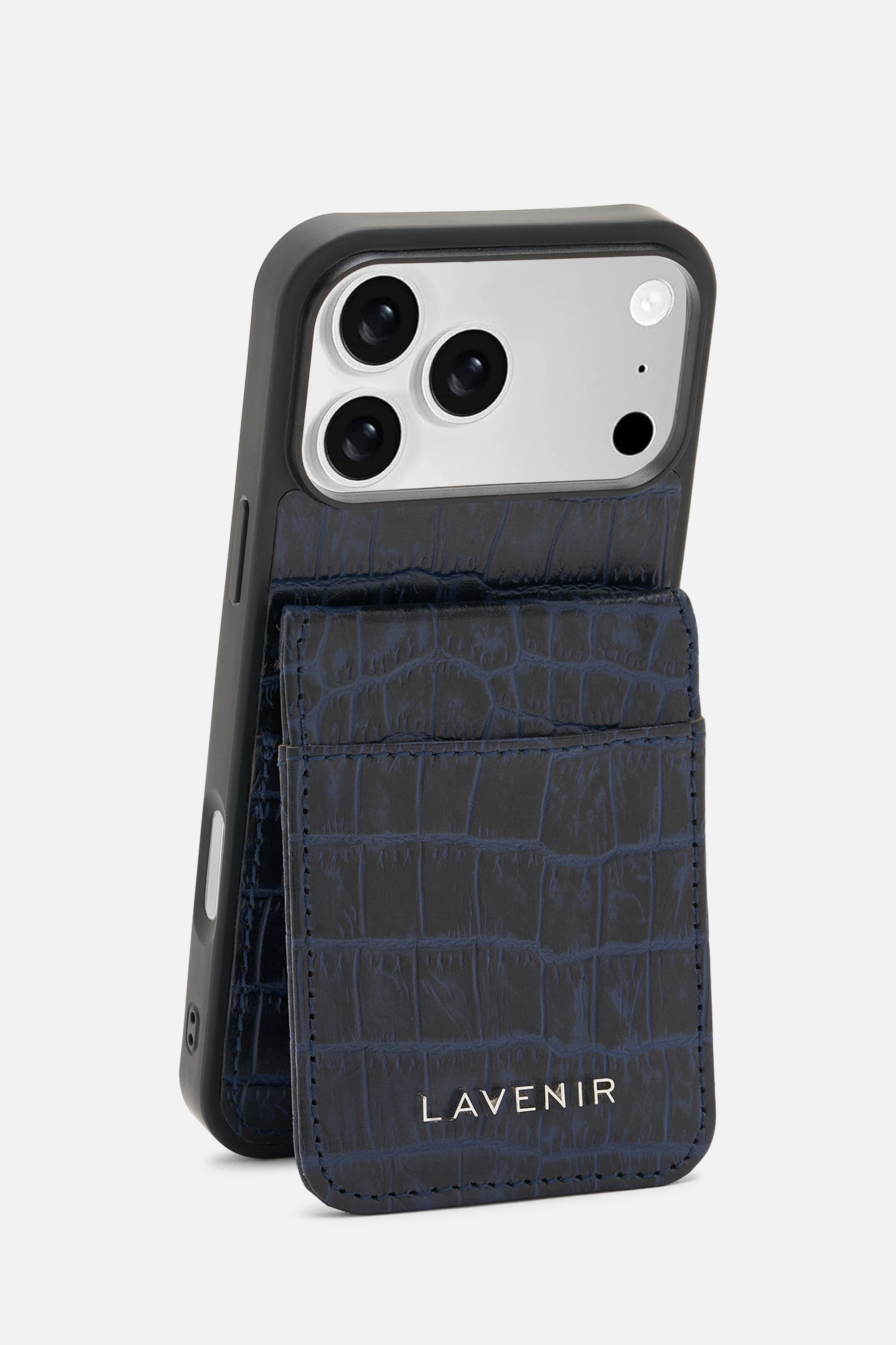 iPhone Wallet Case - Croco Ocean Caven Blue