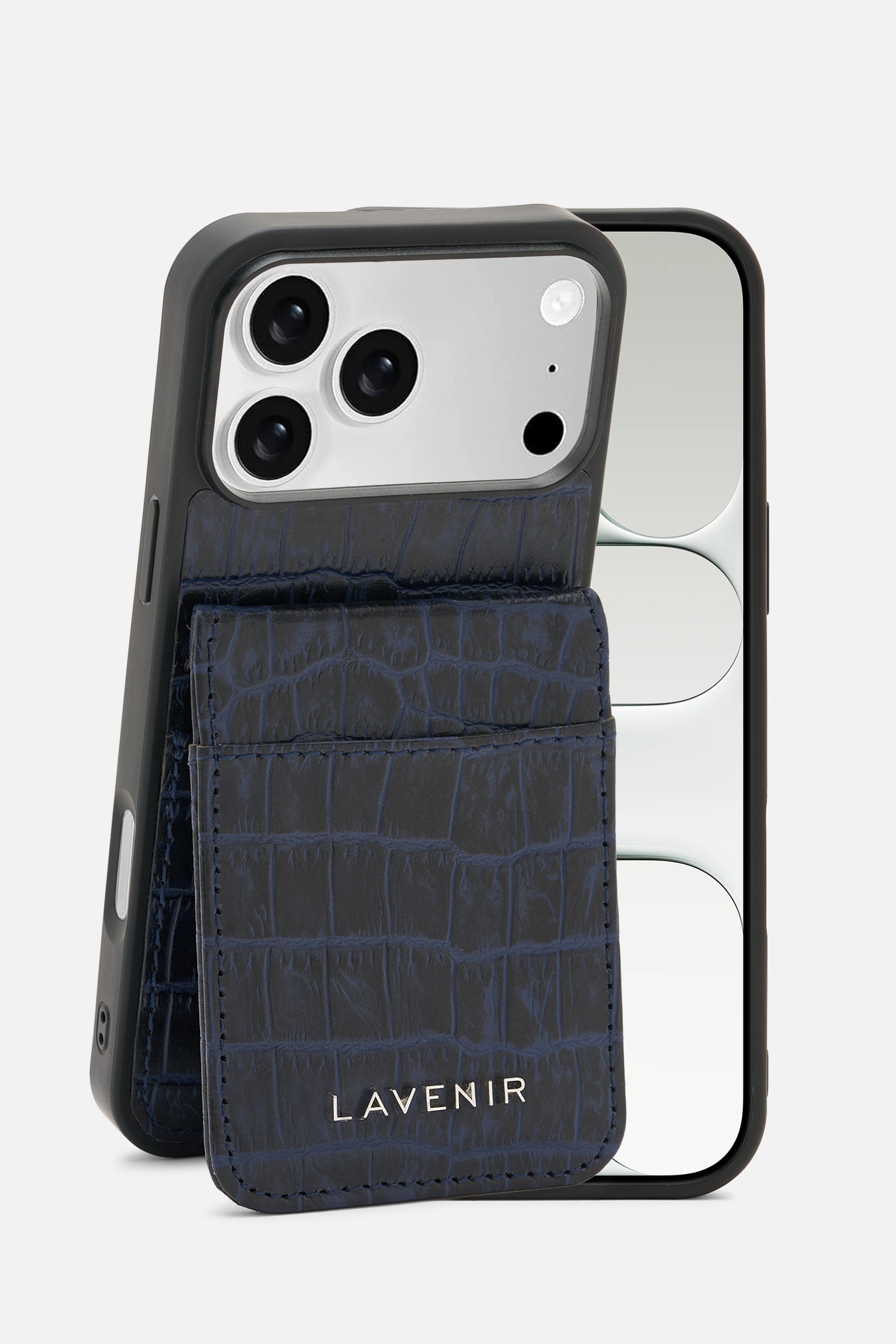 iPhone Wallet Case - Croco Ocean Caven Blue