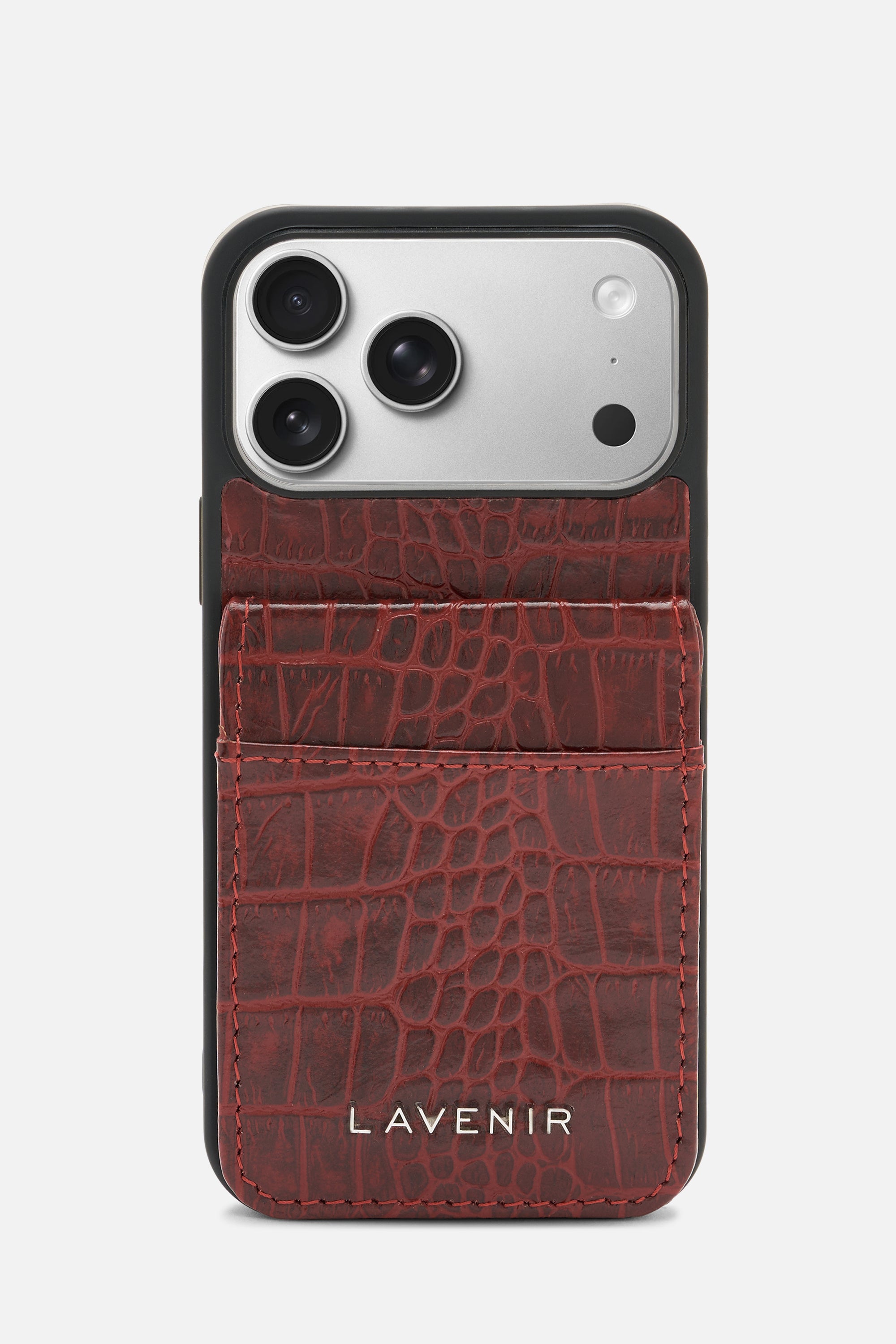 iPhone Wallet Case - Croco Red Potting Soil