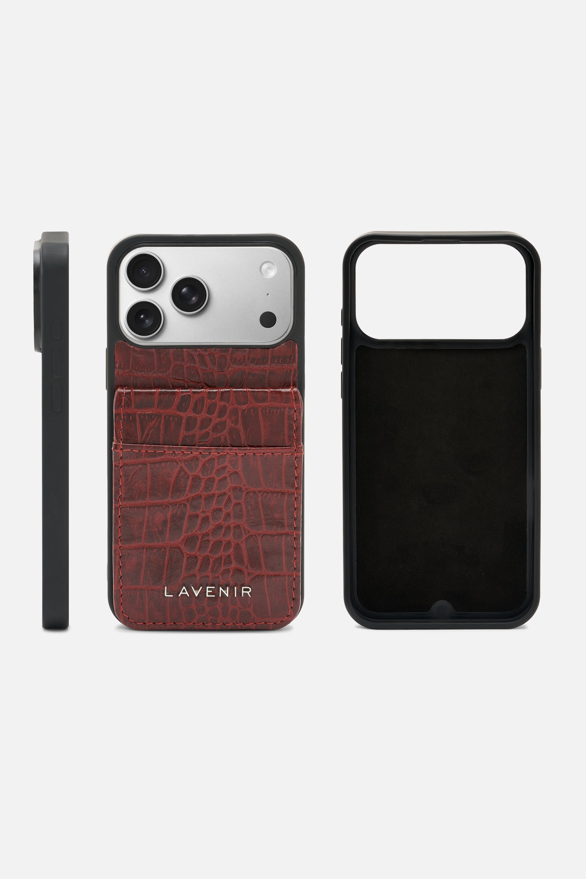 iPhone Wallet Case - Croco Red Potting Soil
