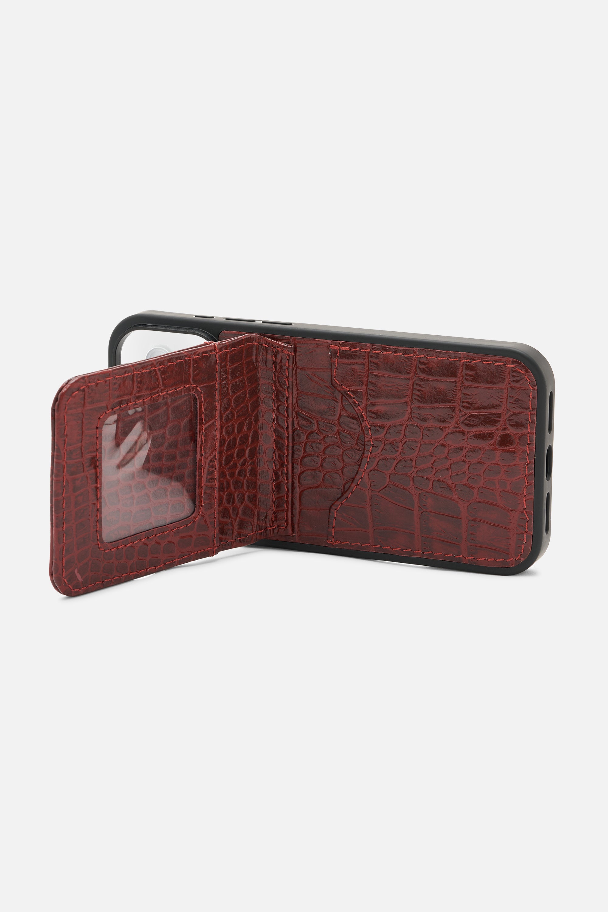 iPhone Wallet Case - Croco Red Potting Soil