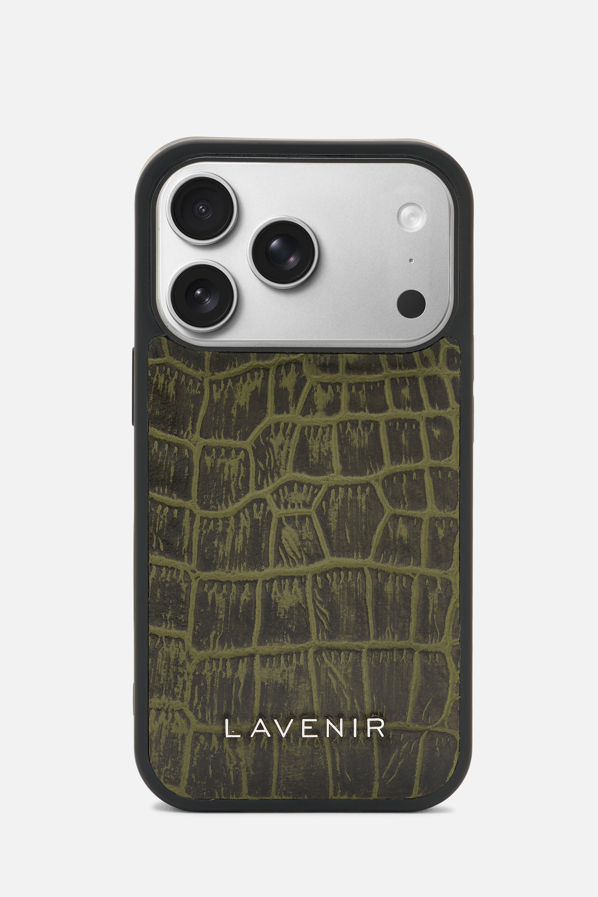 iPhone Croco Case - Deep Lichen Green