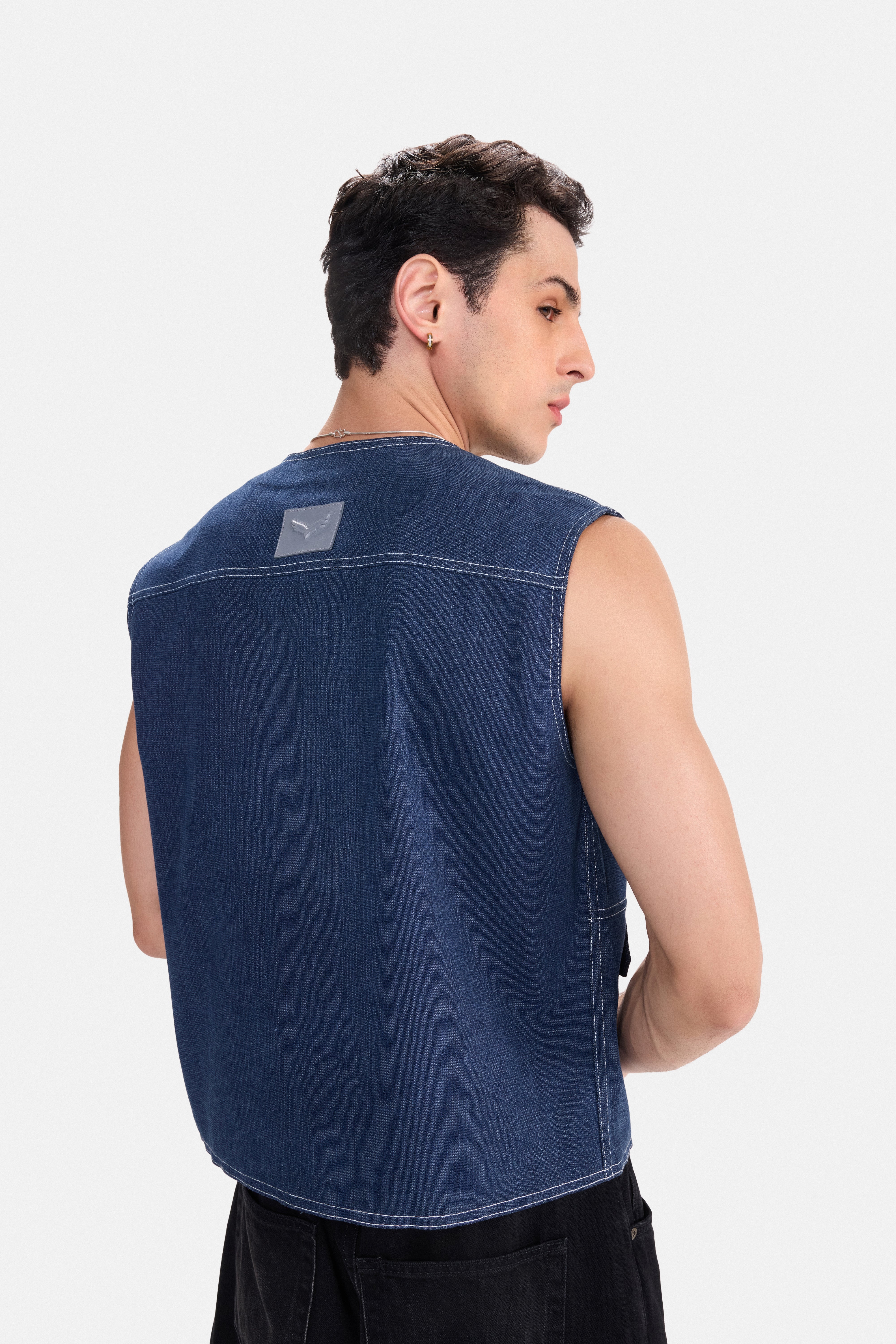 RIOT - DENIM UTILITY GILET