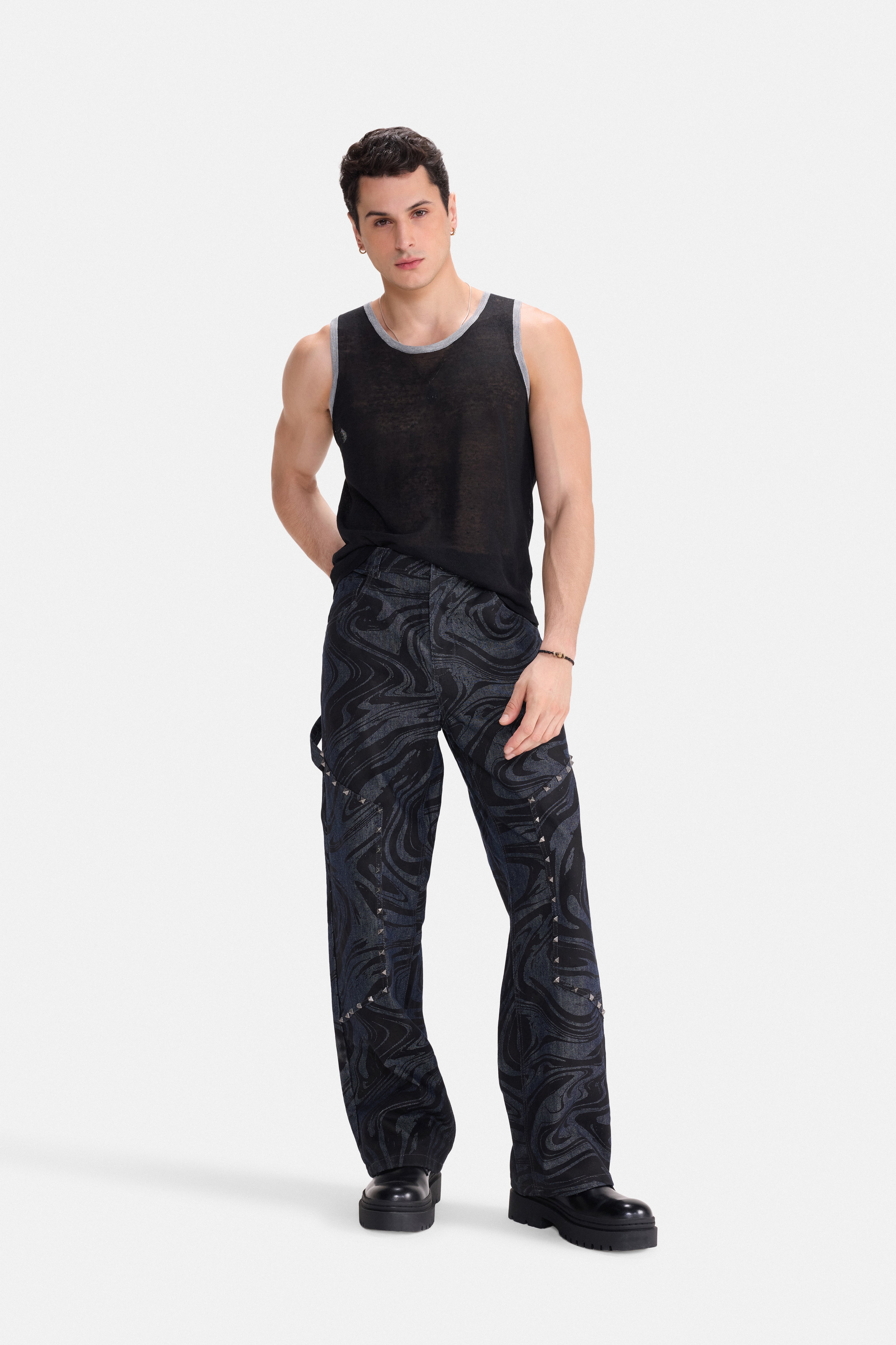 CHAOS THEORY – Swirl Print Pants