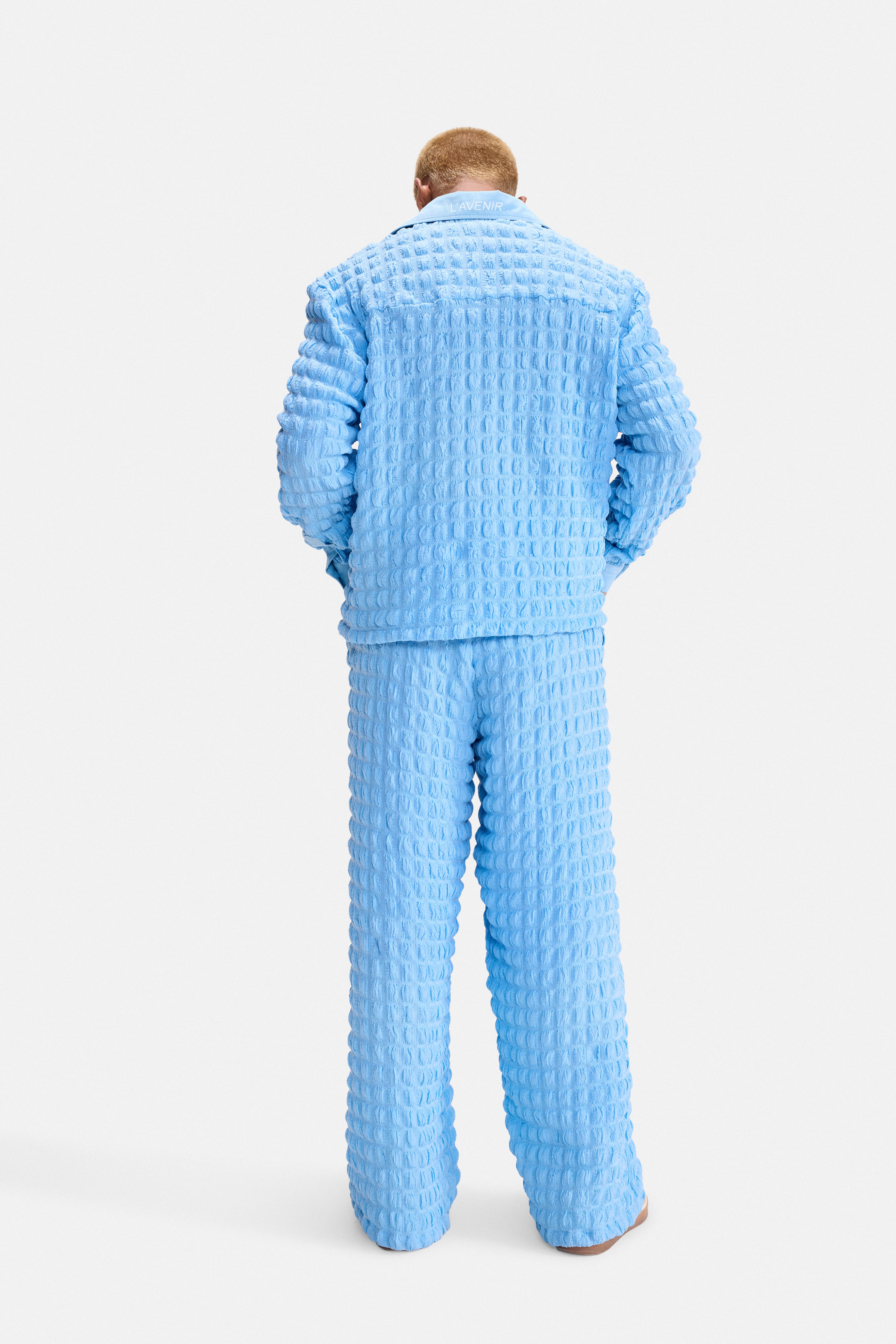 PURE CHAOS – Blue Stretch Waffle Pants