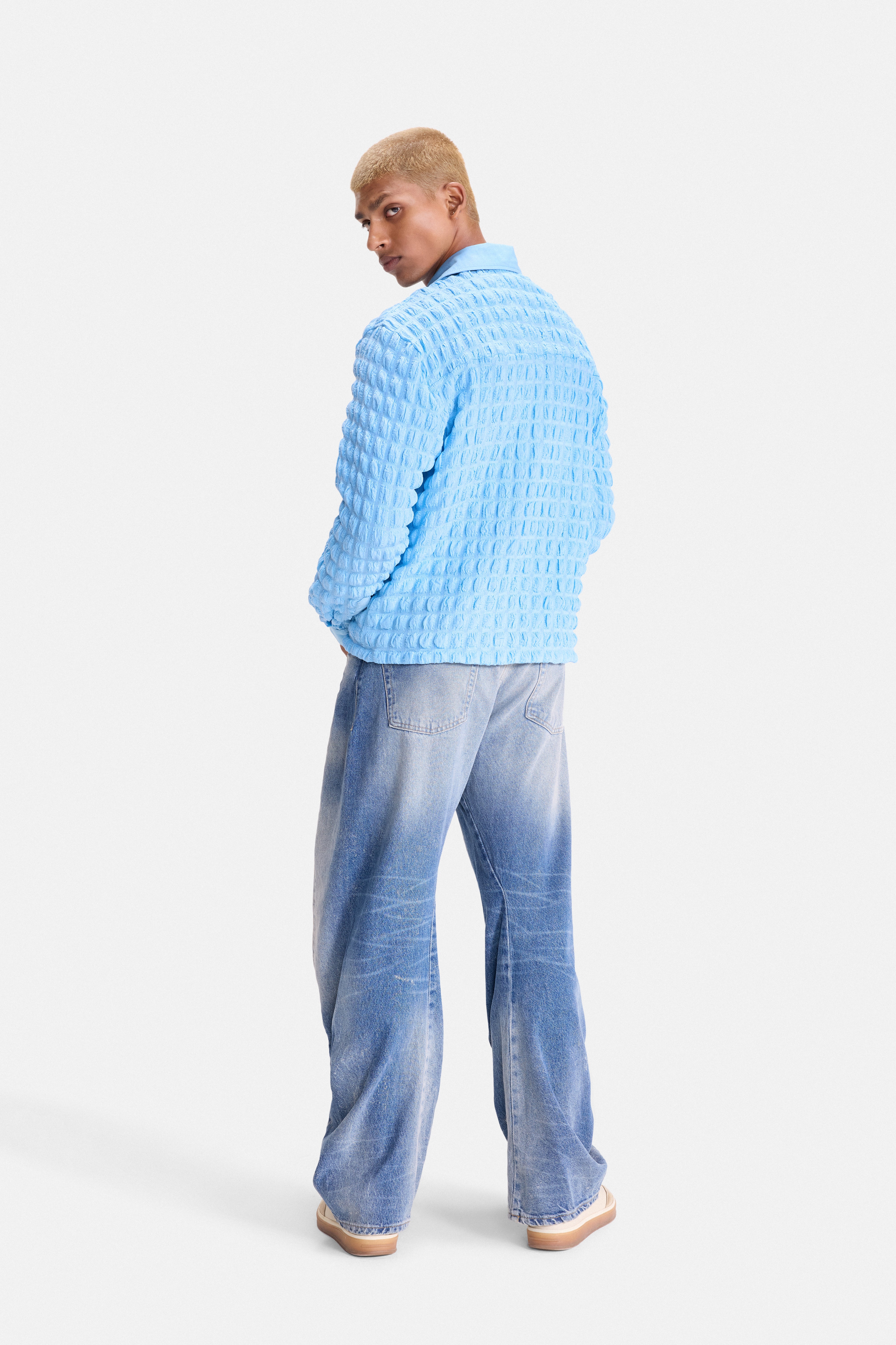 PURE CHAOS – Sky Stretch Waffle Shirt